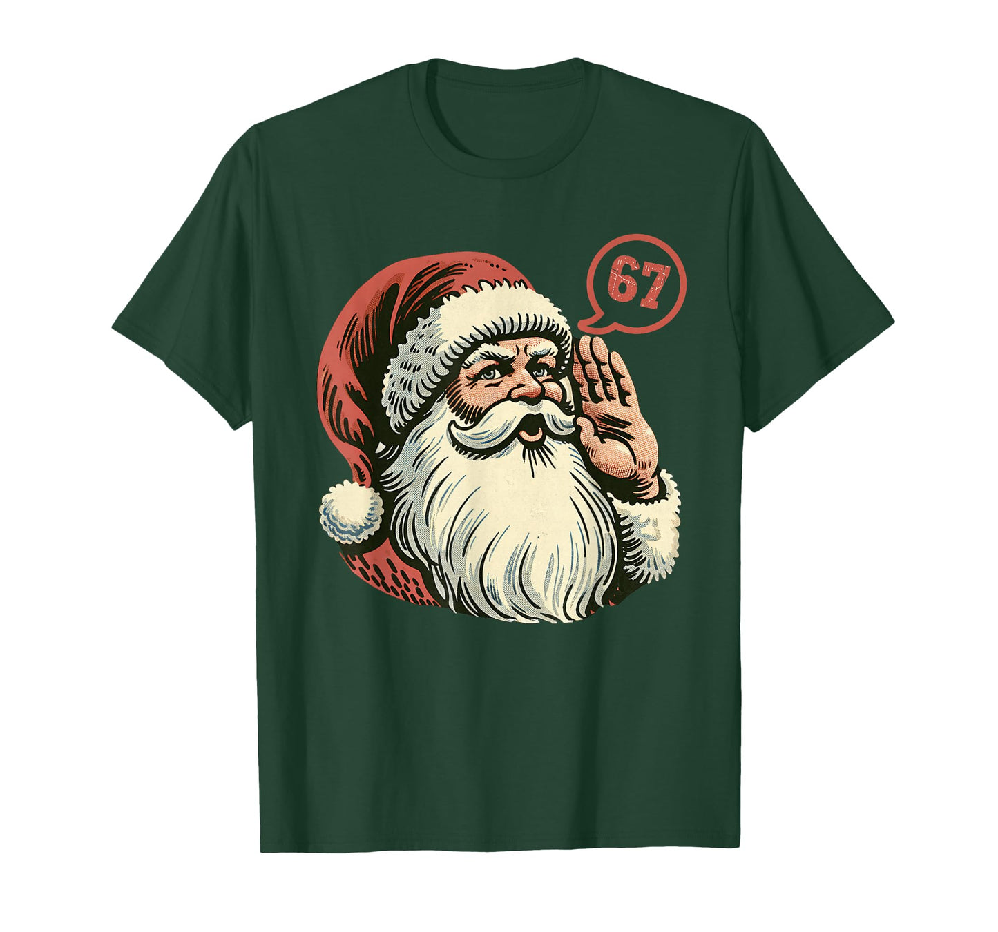 67 Christmas Funny Six Seven Meme Brainrot Santa Claus Boys T-Shirt