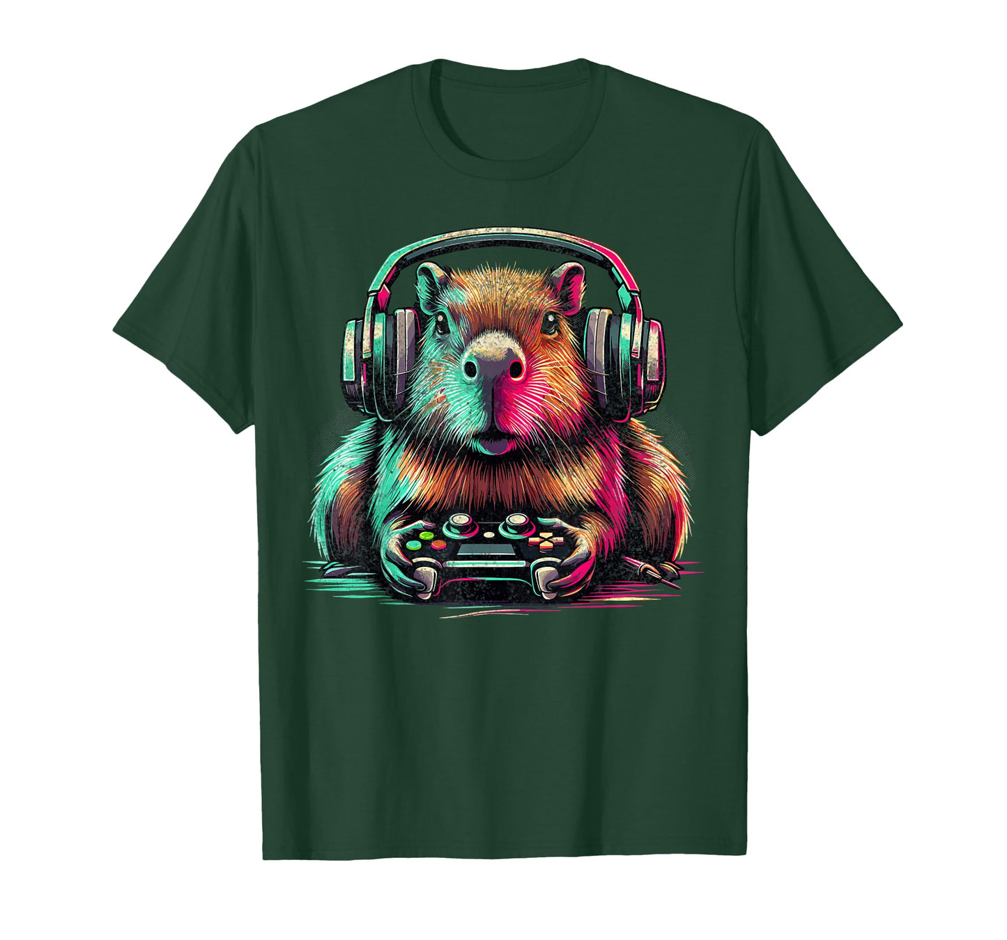 Funny Capybara Lover Unisex-Kids Capybara Video Games Graphic T-Shirt