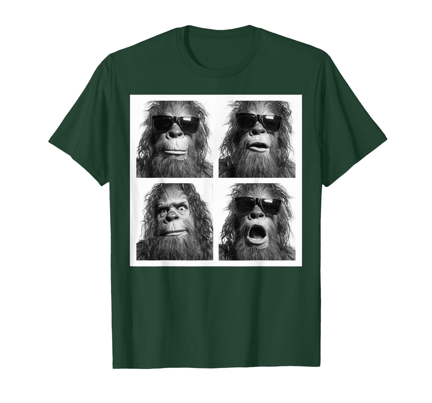 Funny Graphic Bigfoot Sasquatch Photobooth Selfie Funny T-Shirt