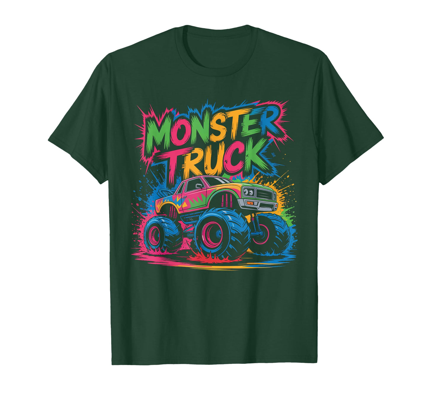 Monster Truck for Toddlers, Kids Monster Truck Retro Vintage T-Shirt