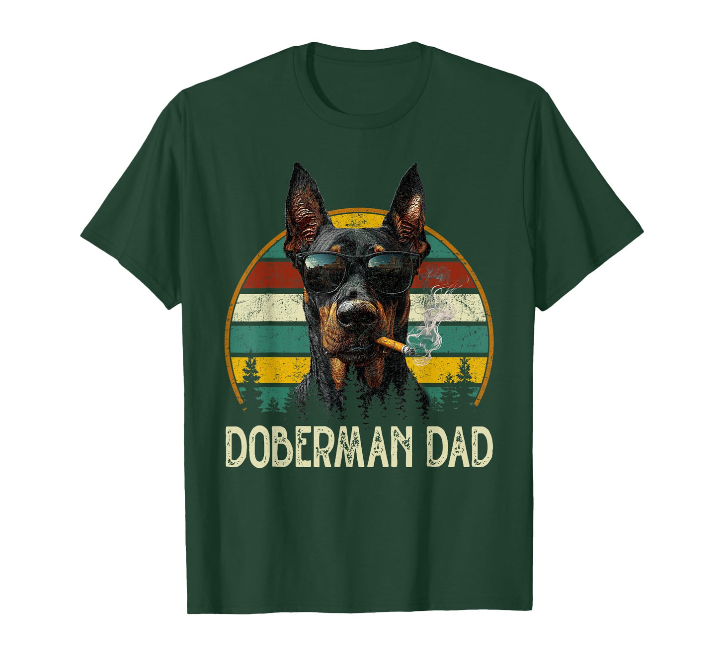Best Doberman Dog Dad Ever Vintage Father's Day Dog Lover T-Shirt