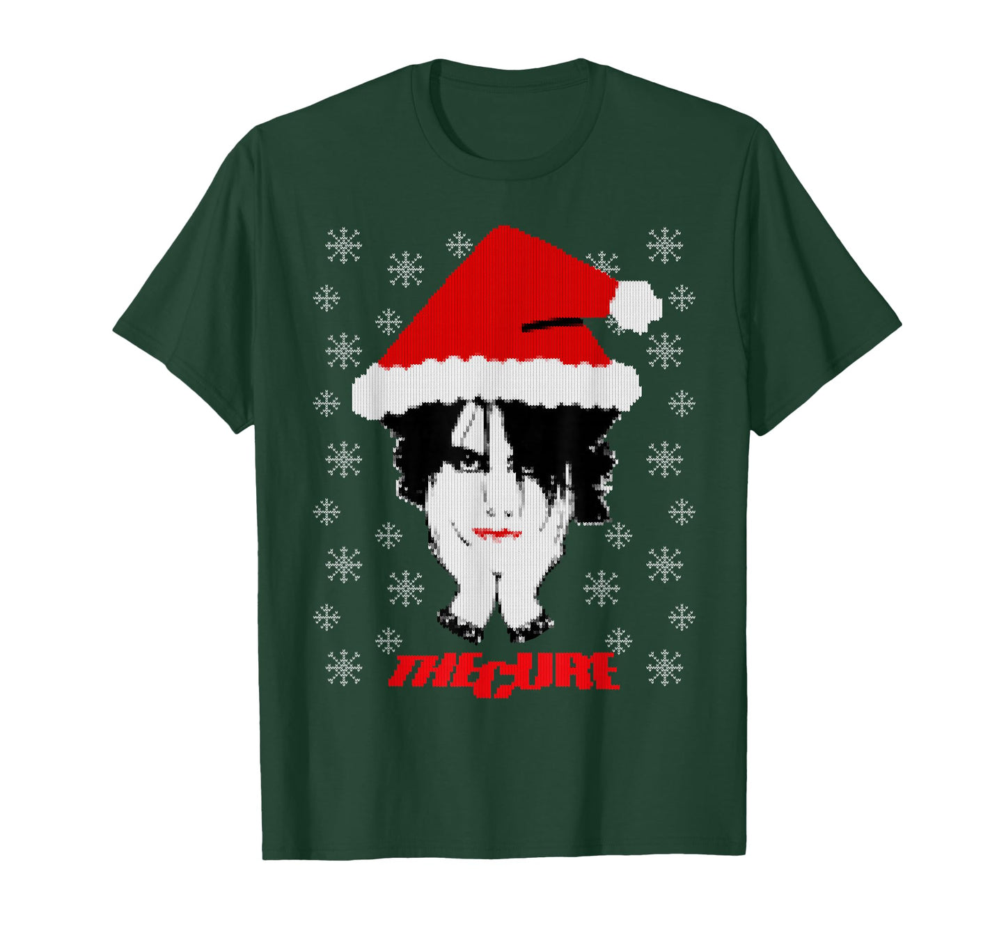The Cure Santa Claus Goth Christmas Ugly T-Shirt