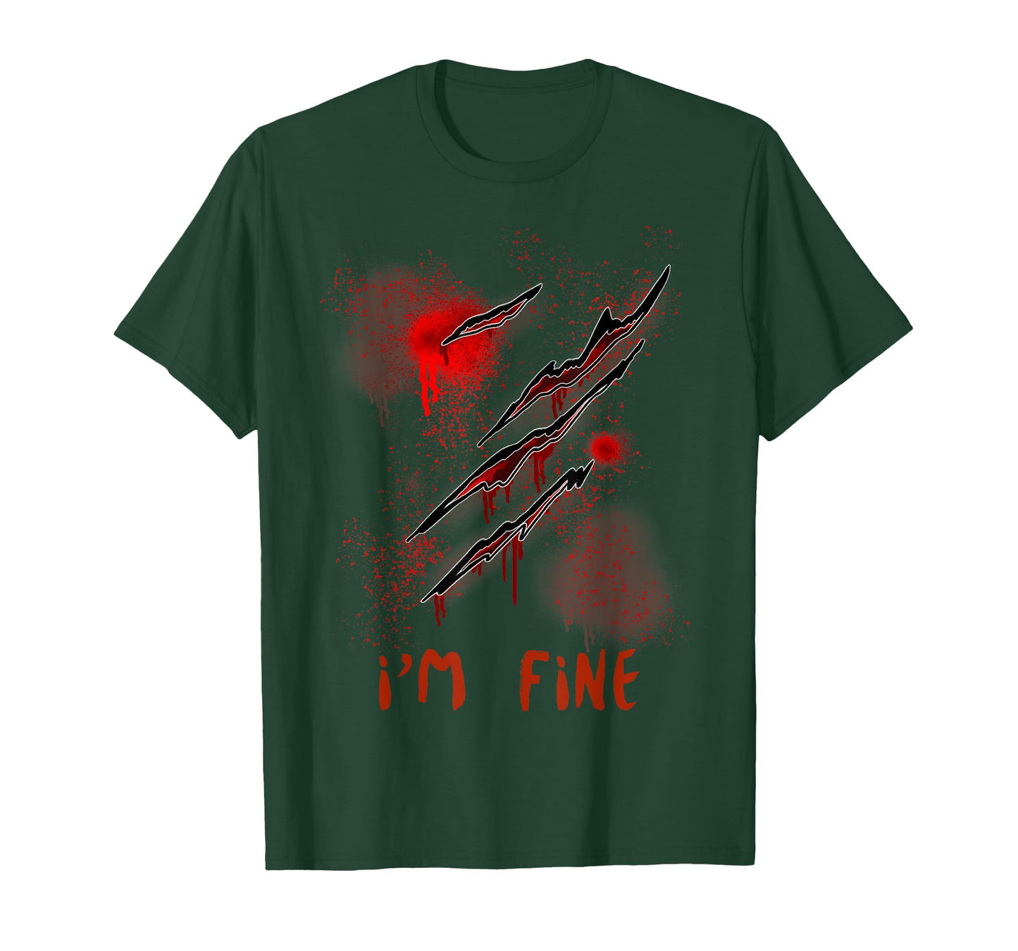 Im Fine With Blood Scary Halloween Men Women Horror T-Shirt