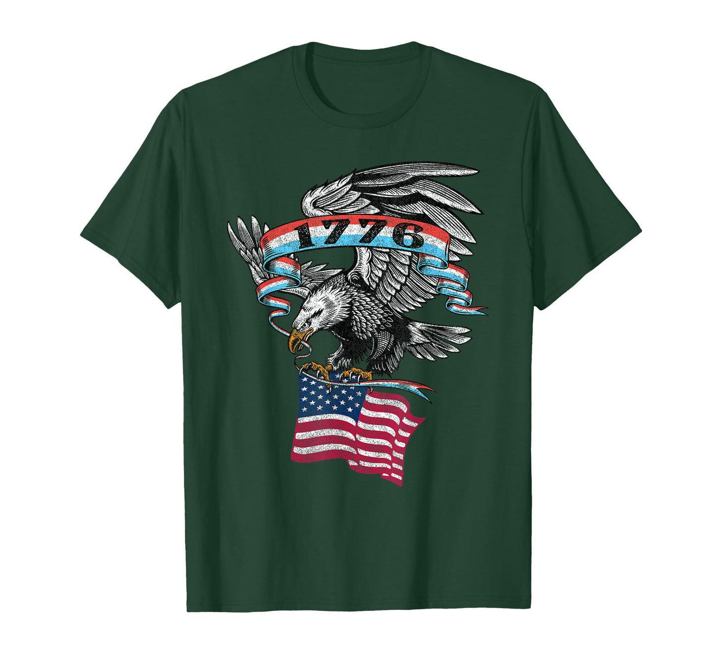 1776 American Flag USA Eagle Vintage Graphic T-Shirt
