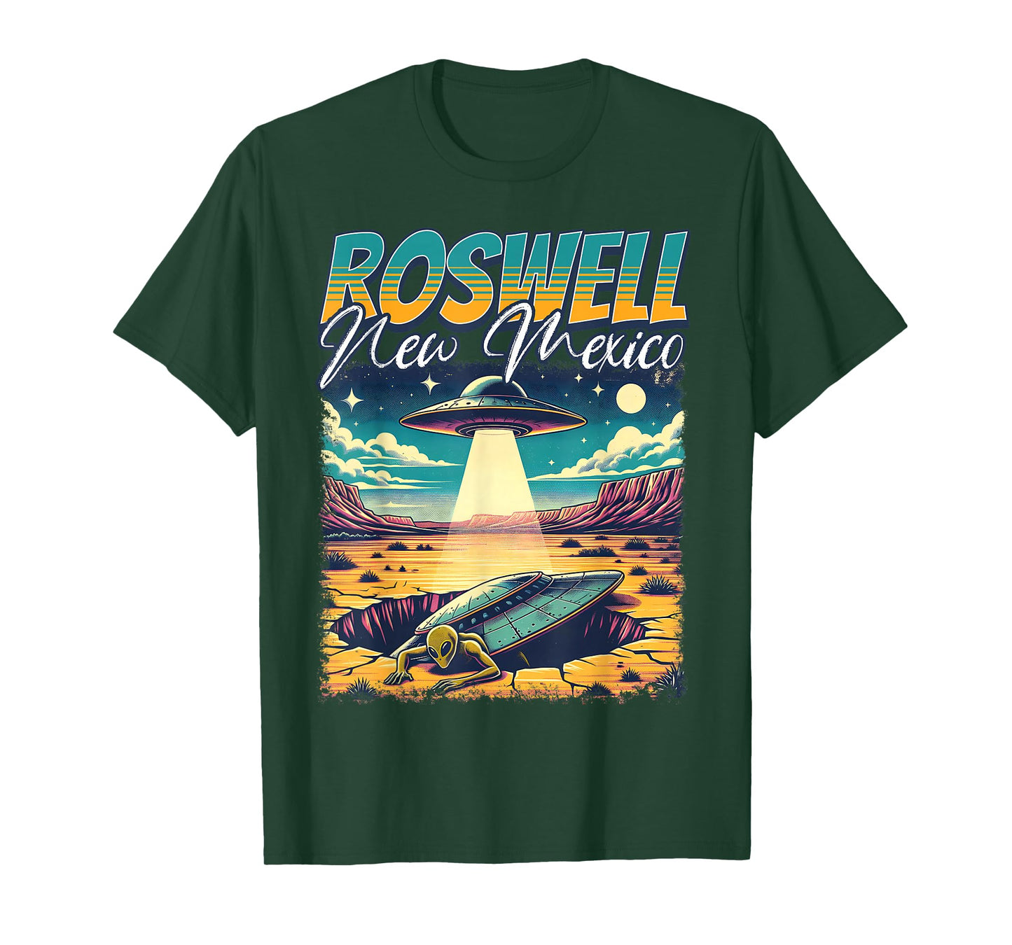 Roswell New Mexico 1947 Alien Abduction UFO Crash Vintage T-Shirt