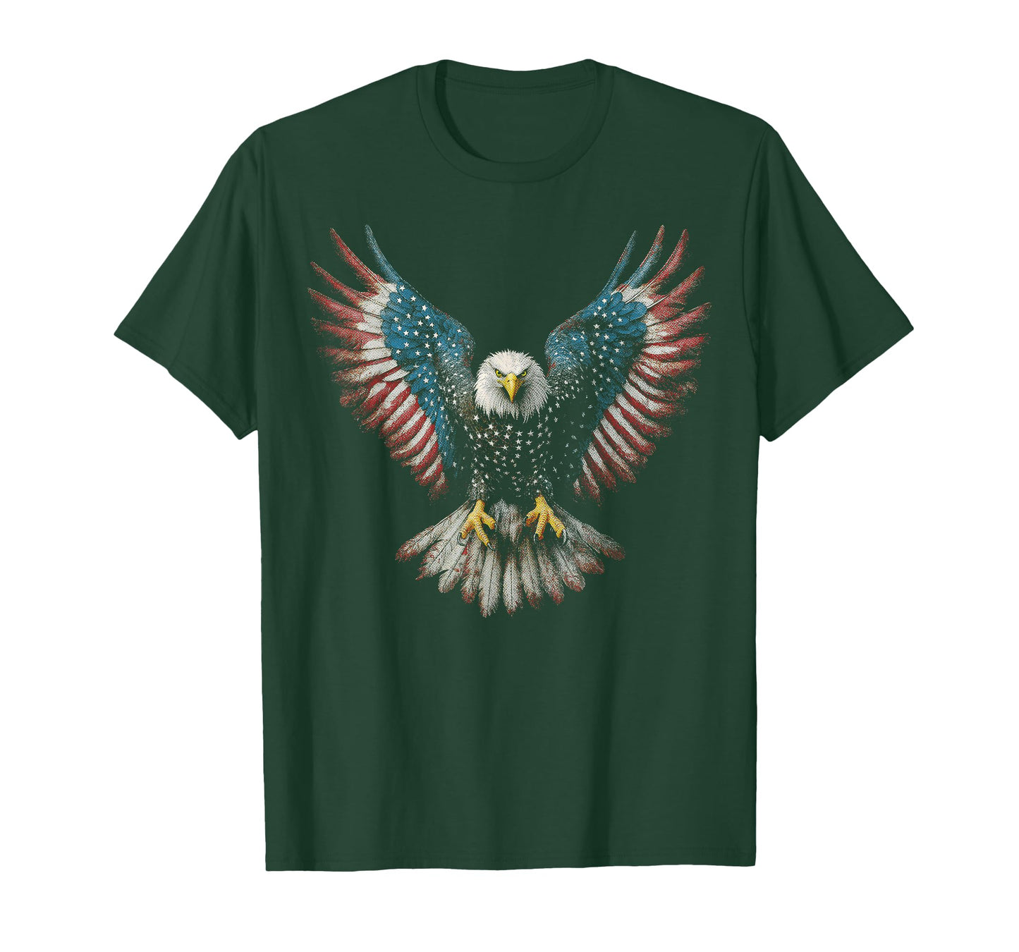 American Flag Bald Eagle 4th of July USA Patriotic Men Women T-Shirt