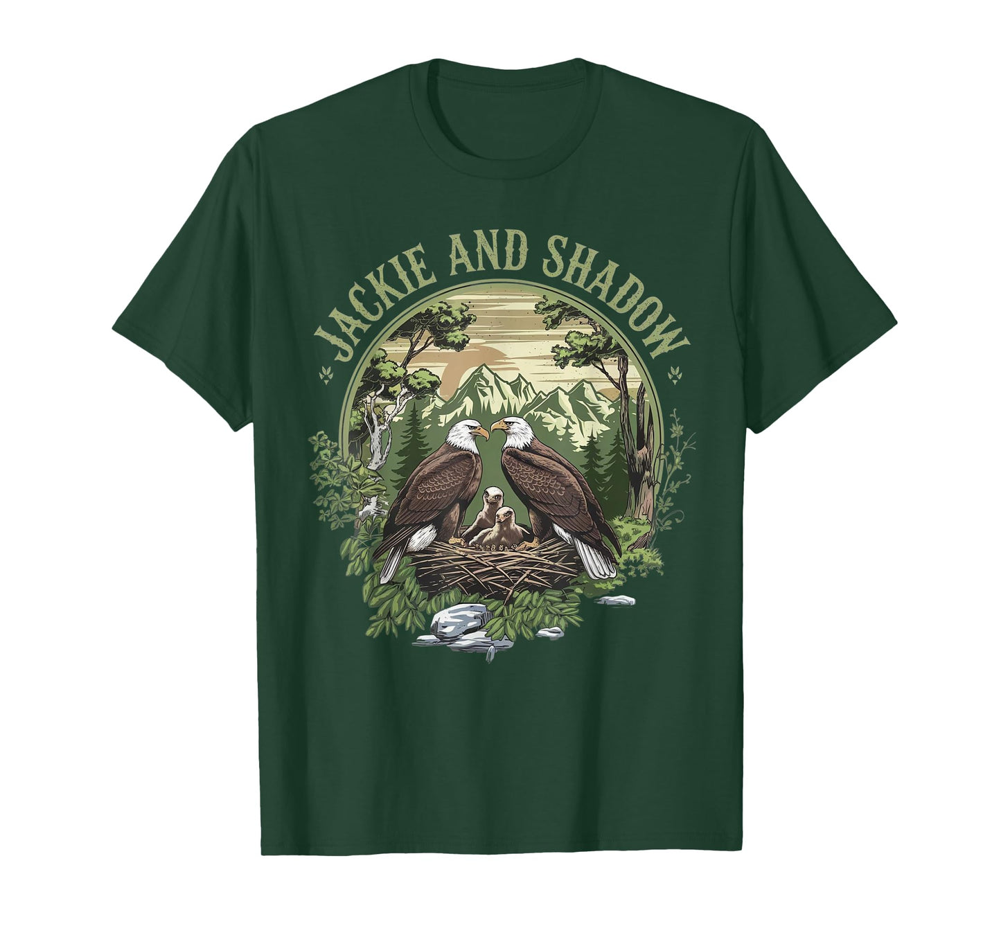 Vintage Jackie And Shadow Bald Eagle Family Nature Lovers T-Shirt