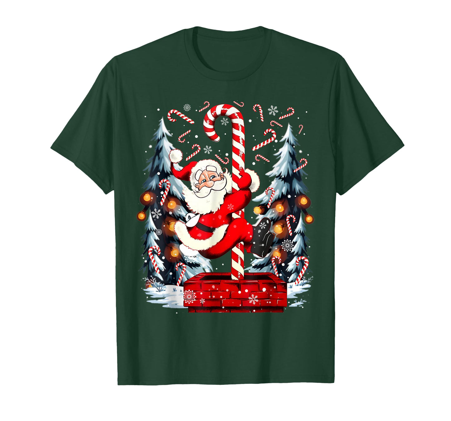 Funny Santa Christmas Tree Xmas Family Men Women Kids T-Shirt