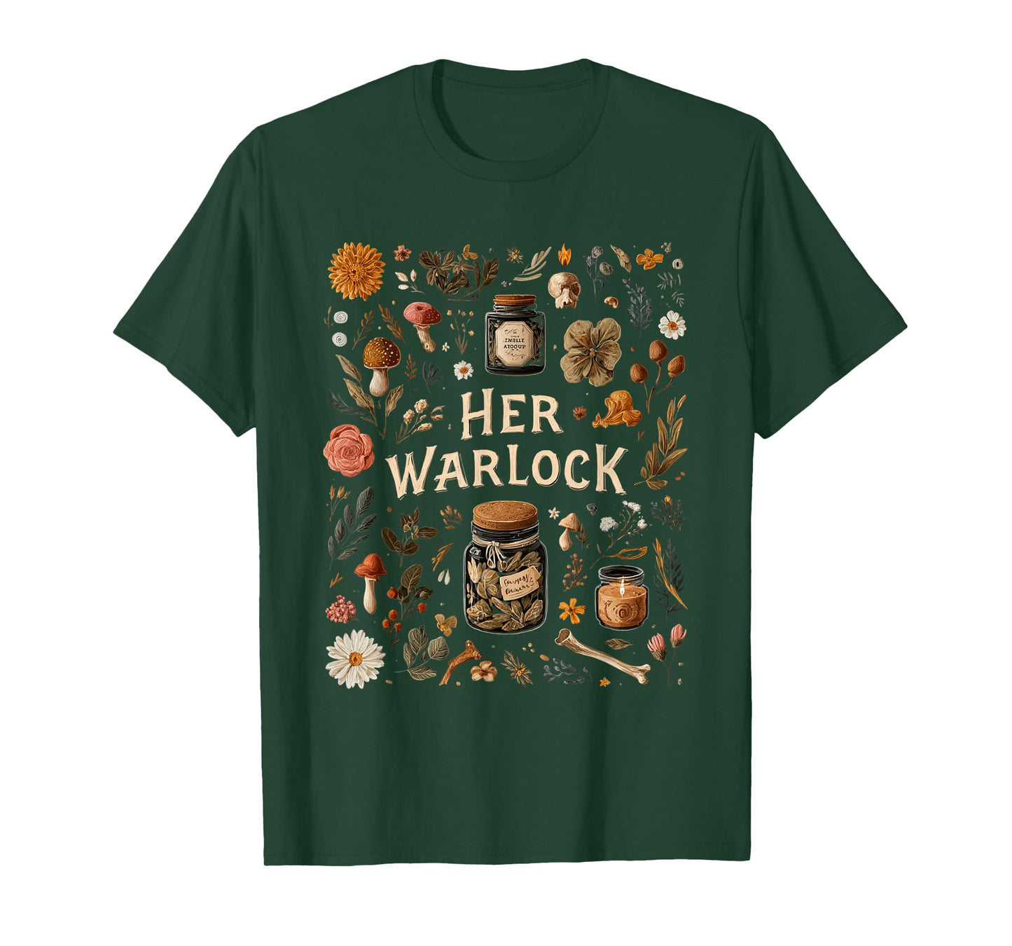 Her Warlock His Witch Witchcraft Couple Occult Magick T-Shirt