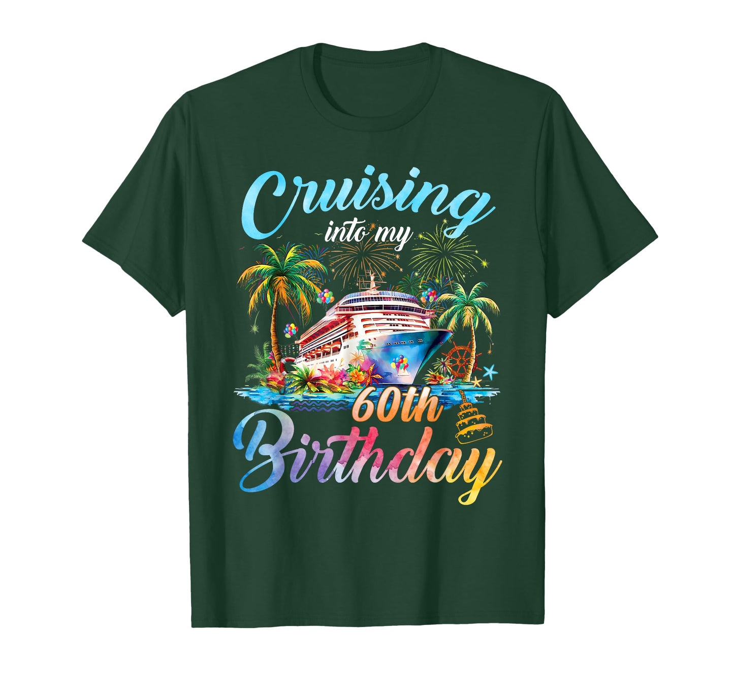 Cruising Into My 60th Birthday Family Cruise 60 Birthday T-Shirt