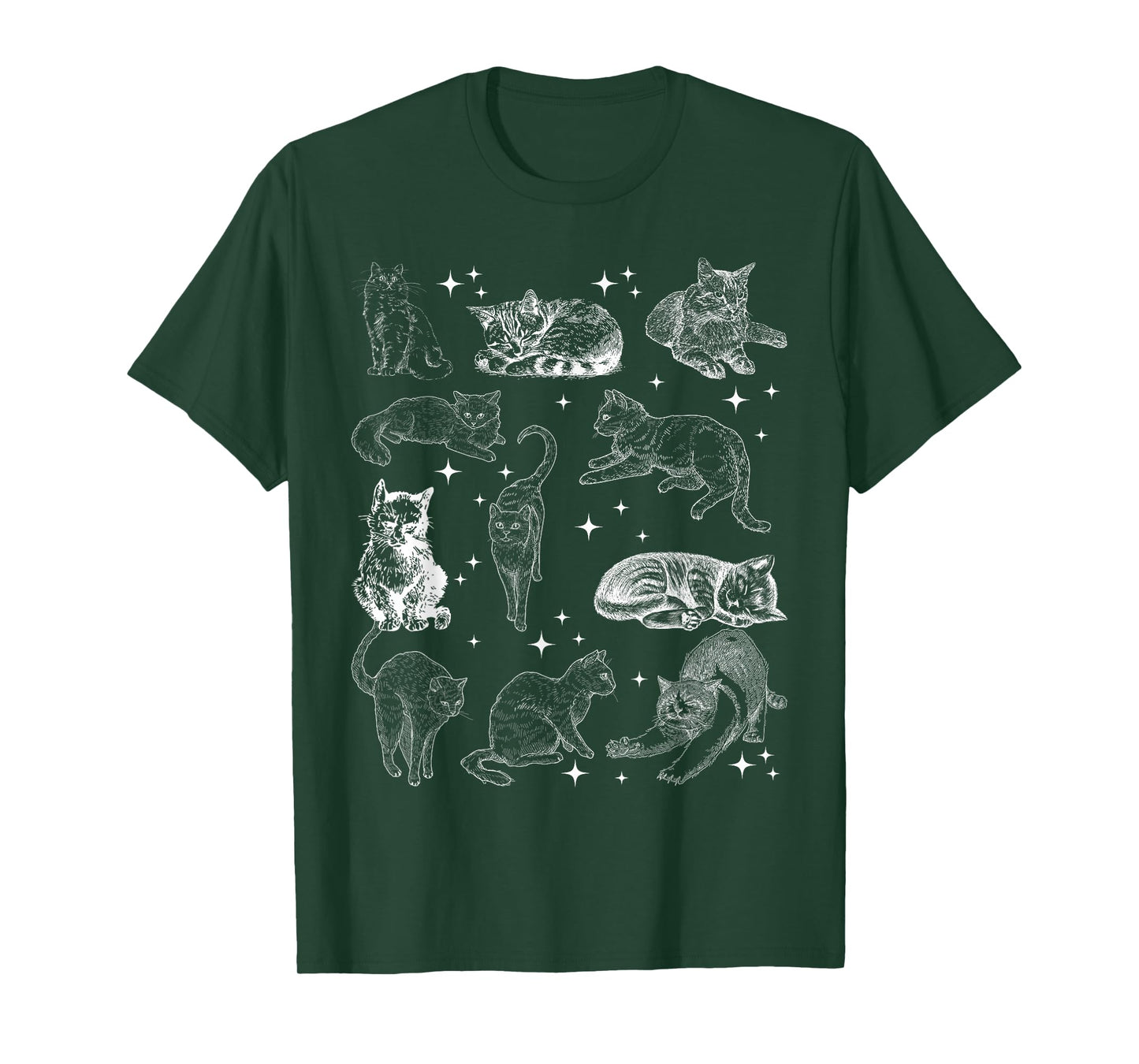 Vintage 90s Tattoo Cat Retro Kitten Nature Cat Lover Cat Mom T-Shirt