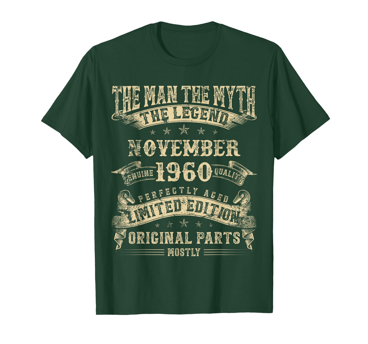 65th Birthday Gifts for Men Mythology of November 1960 T-Shirt