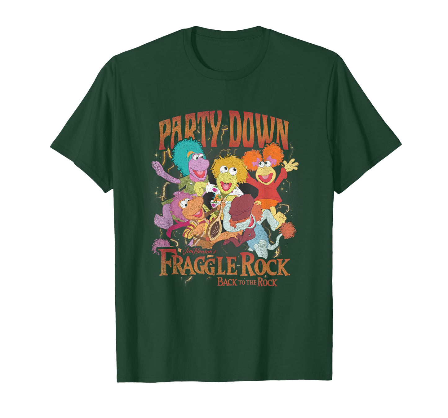 Fraggle Rock Party Down Back To The Rock Vintage Big Poster T-Shirt