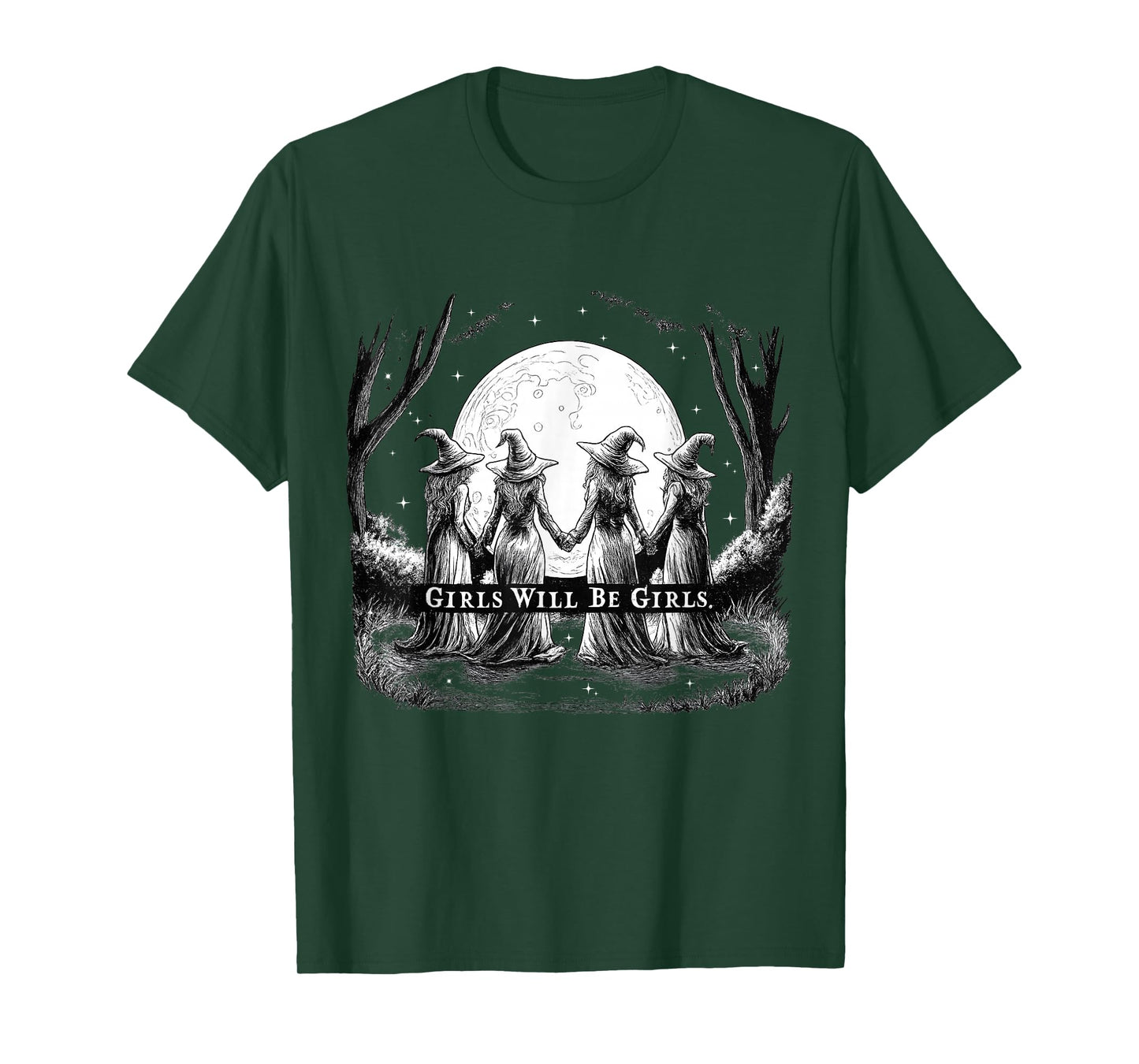 Girl Will Be Girls Witch Feminist Women Halloween Feminism T-Shirt