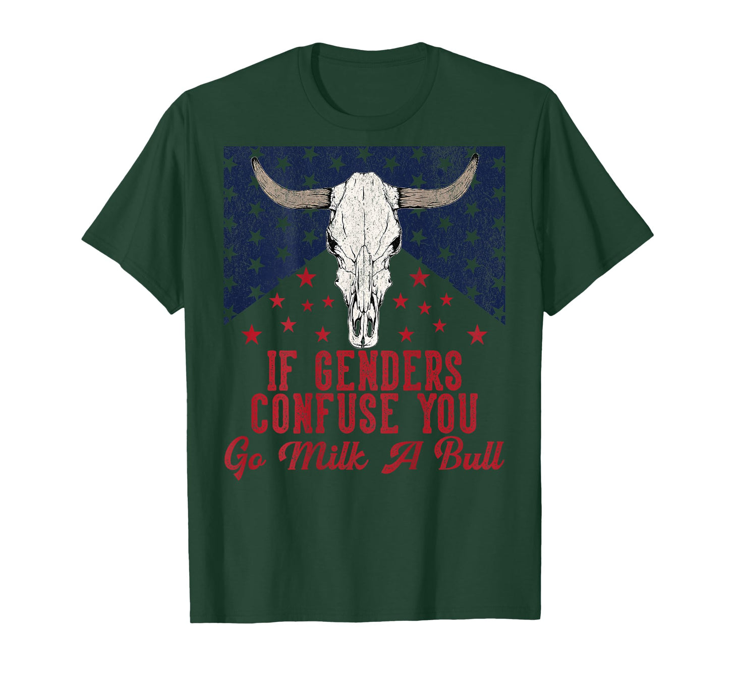 If Genders Confuse You, Go Milk A Bull Meme (on back) T-Shirt