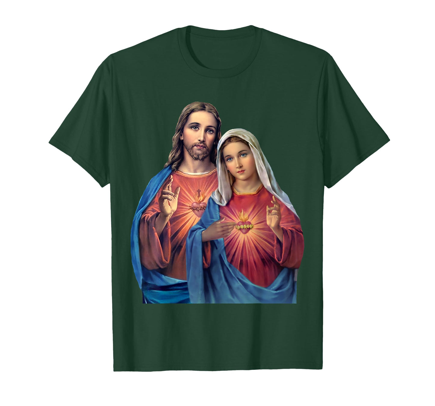 Hearts of Jesus and Mary very close together (Twin Hearts) T-Shirt