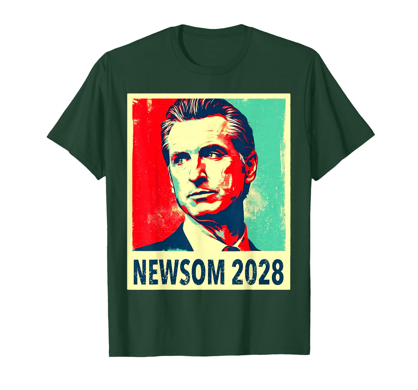 i Stand with Gavin Newsom 2028 for President American Flag T-Shirt