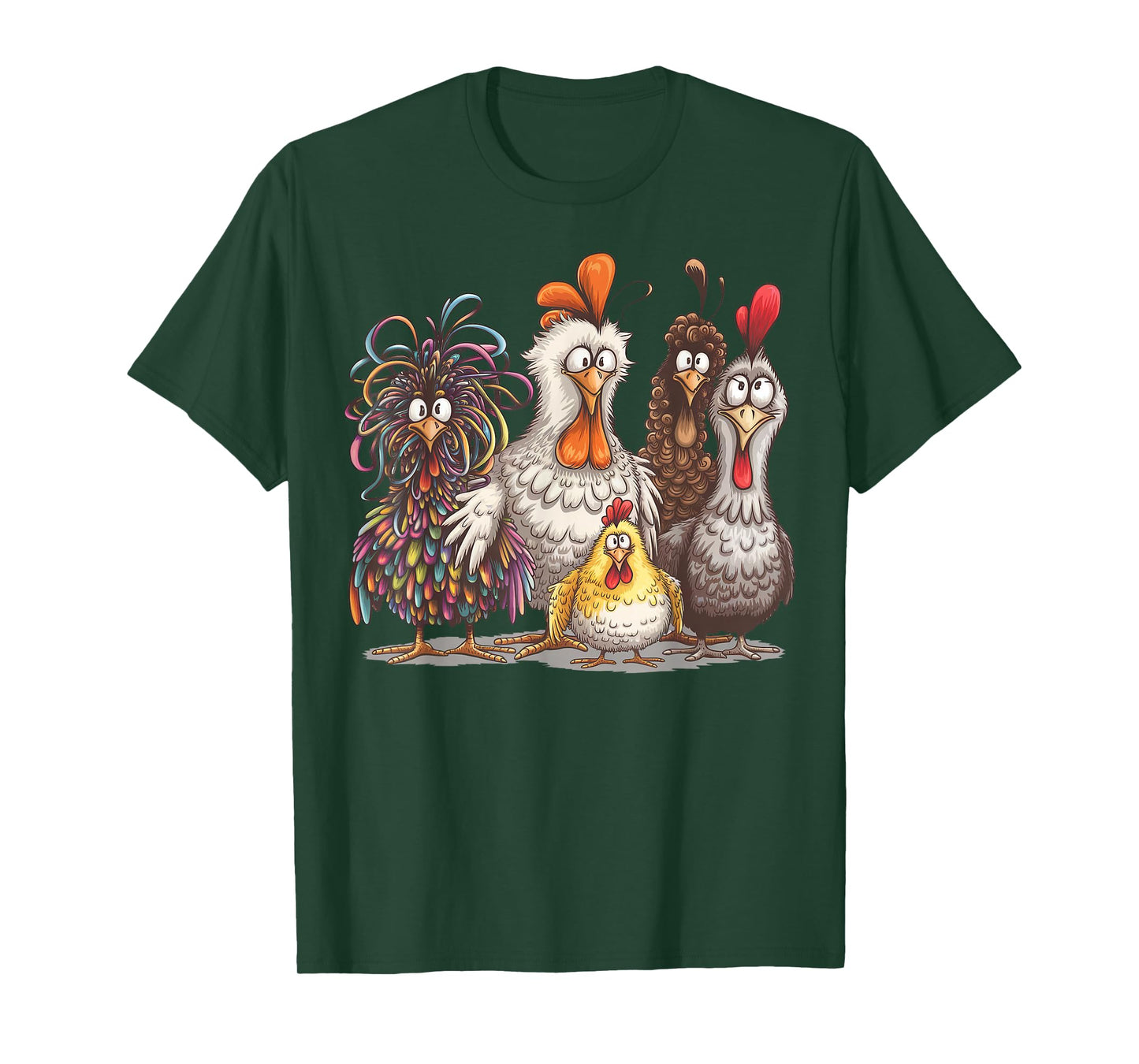 Chicken Art Crazy Chicken Gifts For Men Women Kid Boy Family T-Shirt