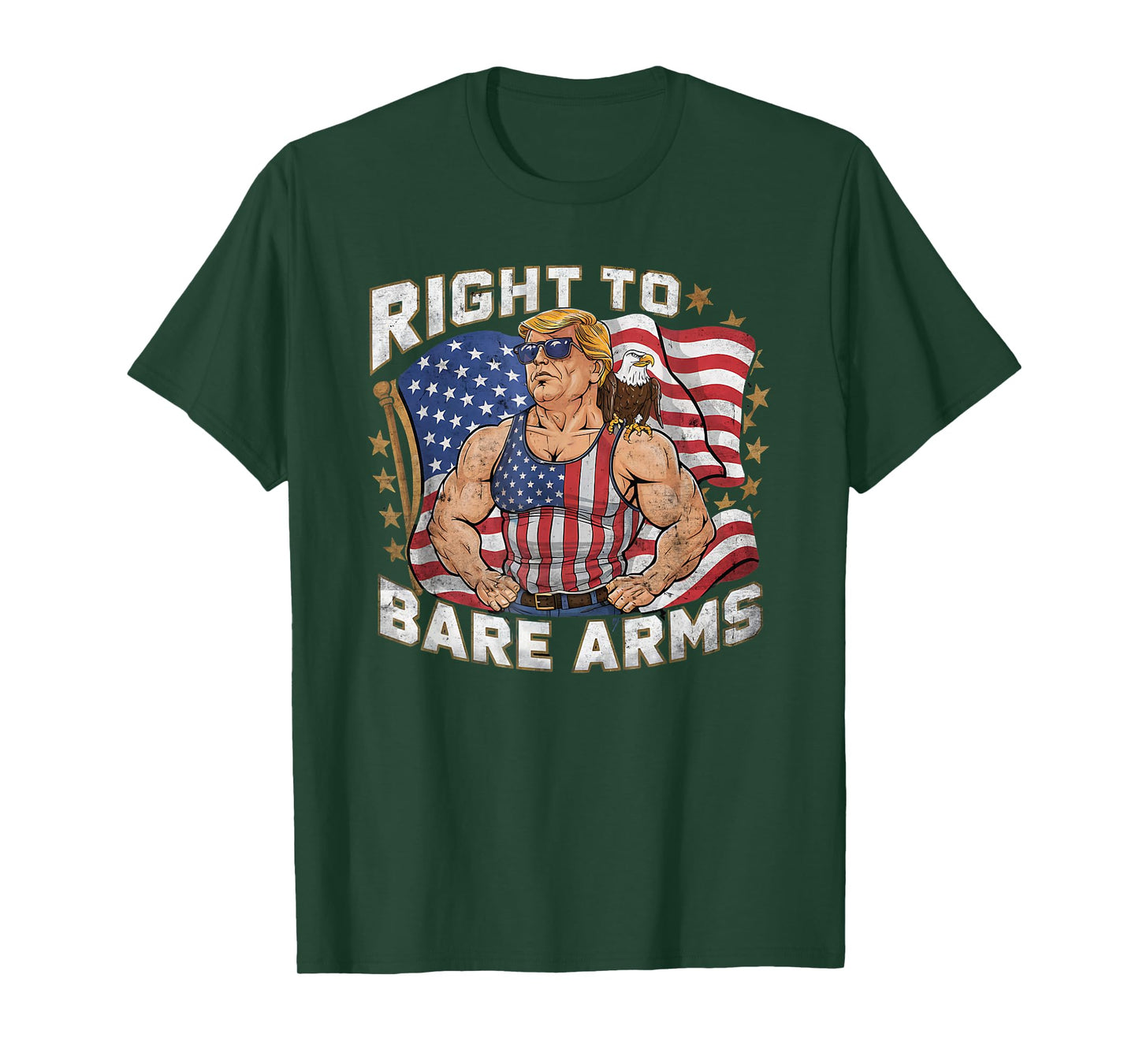 Right To Bare Arms 4th Of July Funny Gym Workout T-Shirt
