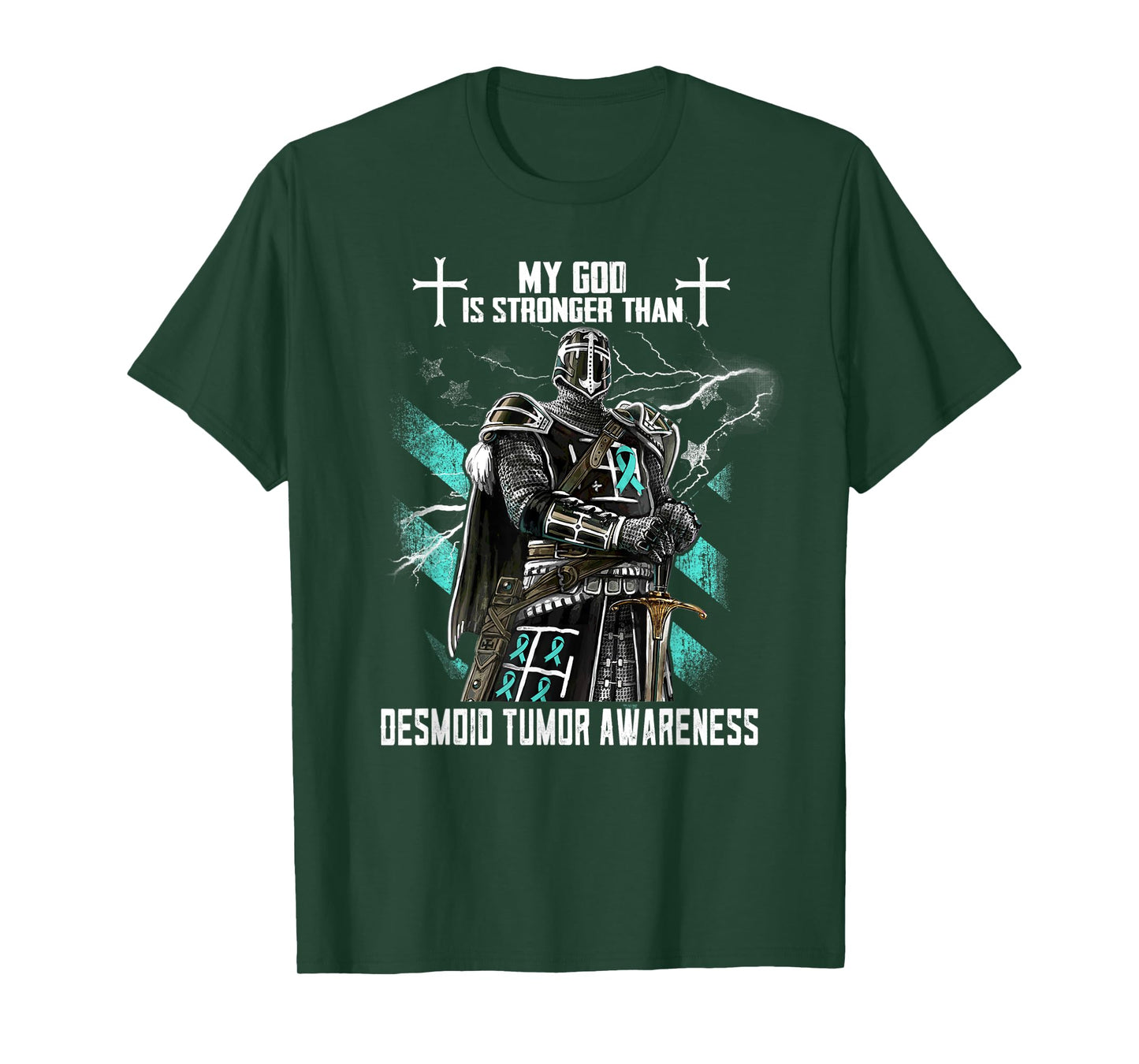 My God Is Stronger Than Desmoid Tumor Awareness T-Shirt