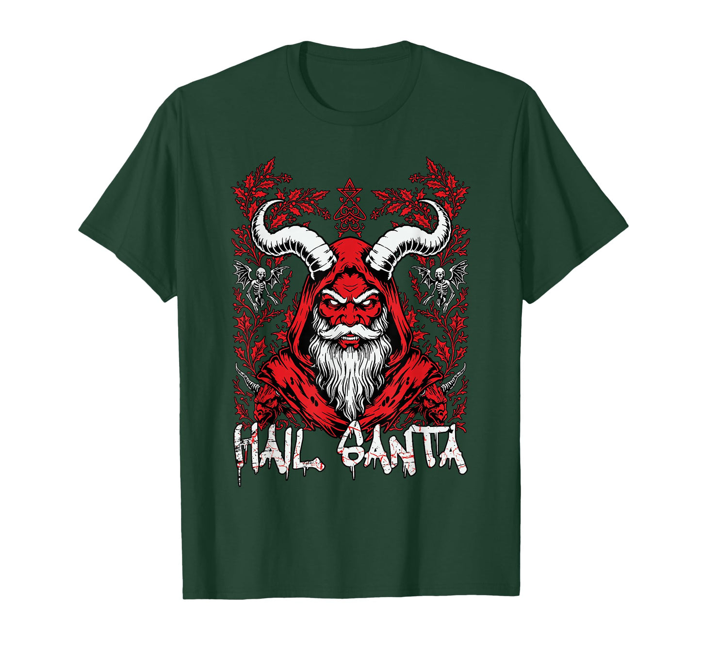 Hail Santa Pagan Happy Solstice Gothic Christmas Satanic T-Shirt
