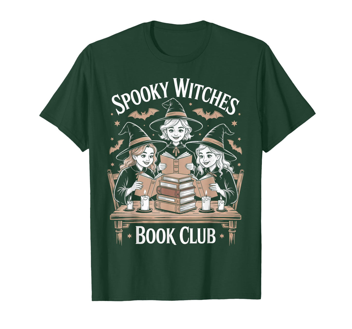 Spooky Witches Book Club Witch Bookish Book Reader Reading T-Shirt