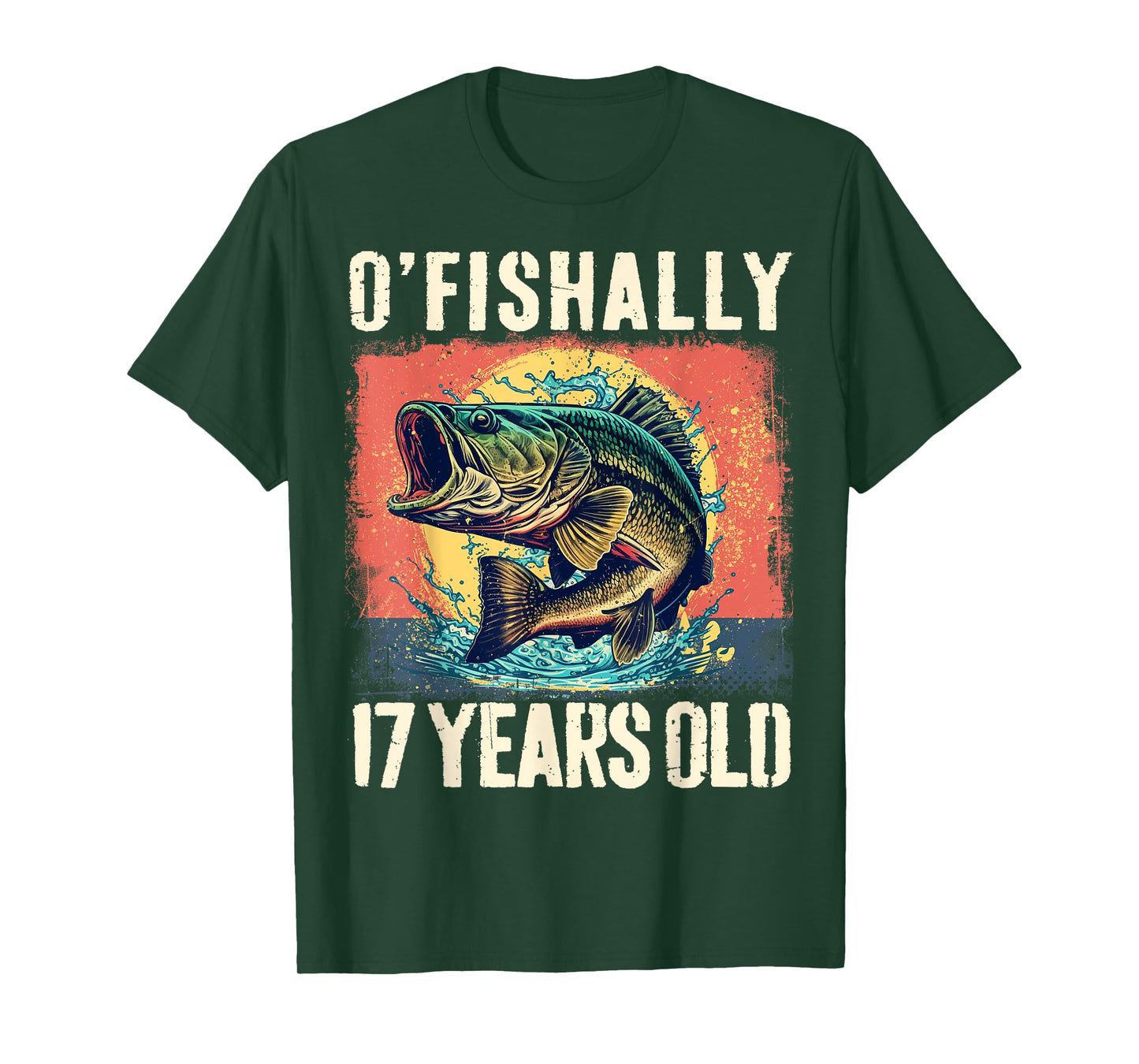 Ofishally 17 Years Old 2008 Fishing Fisherman 17th Birthday T-Shirt