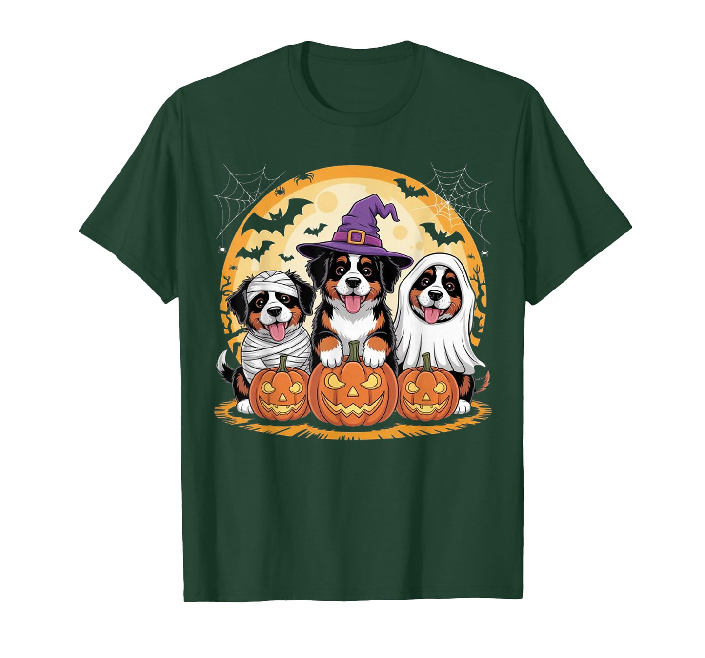 Spooky Bernese Mountain Ghost Dog Lover Halloween Costume T-Shirt