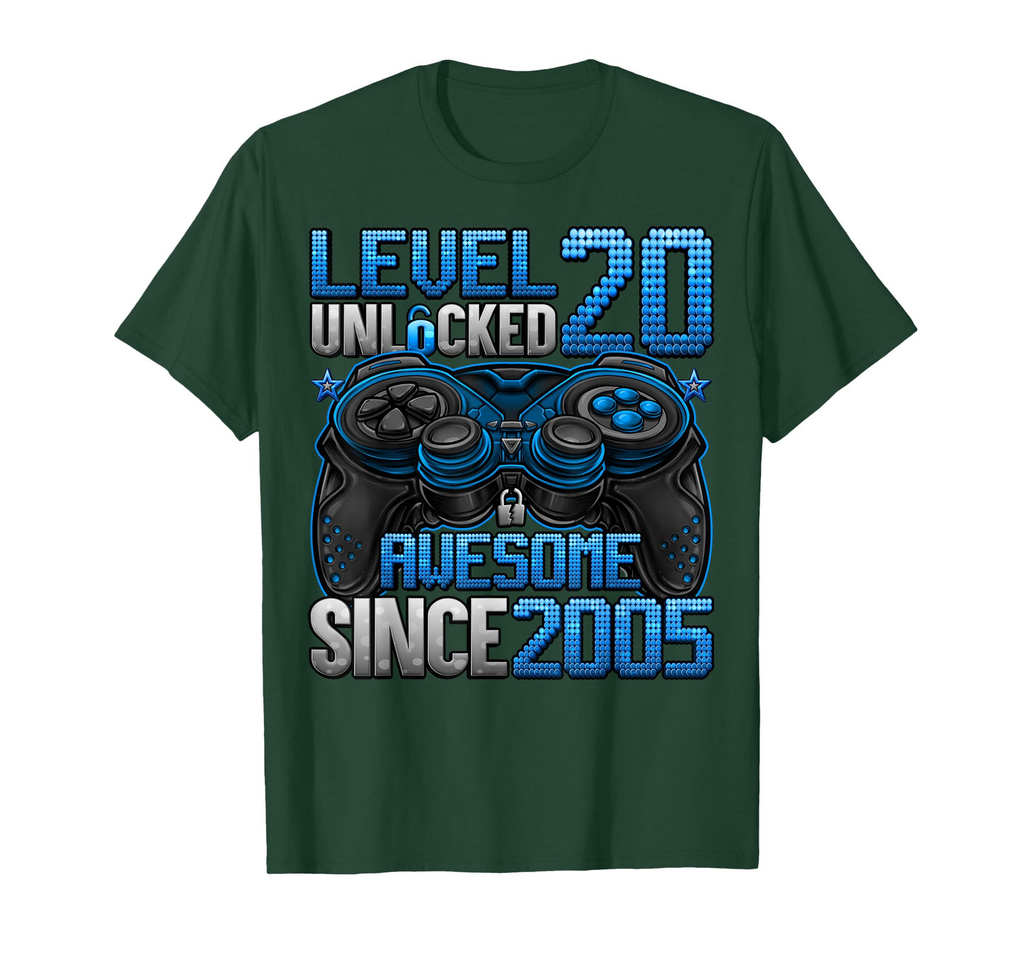 Level 20 Unlocked 20 Year Old Gifts Boys 20th Birthday Boy T-Shirt