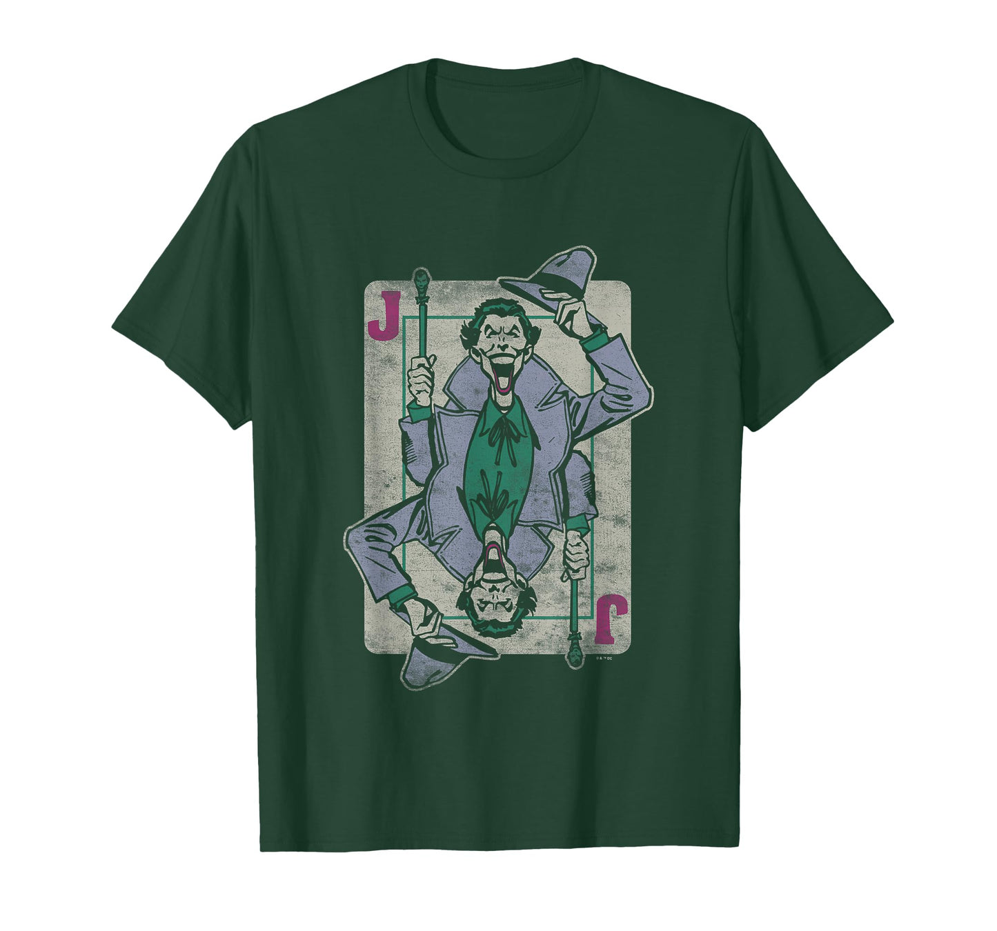 DC Comics Batman The Joker Vintage Playing Card T-Shirt
