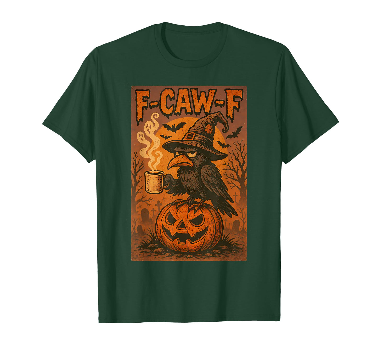 Funny Halloween F Caw F Crow Shirt Lazy Raven Witch Costume T-Shirt