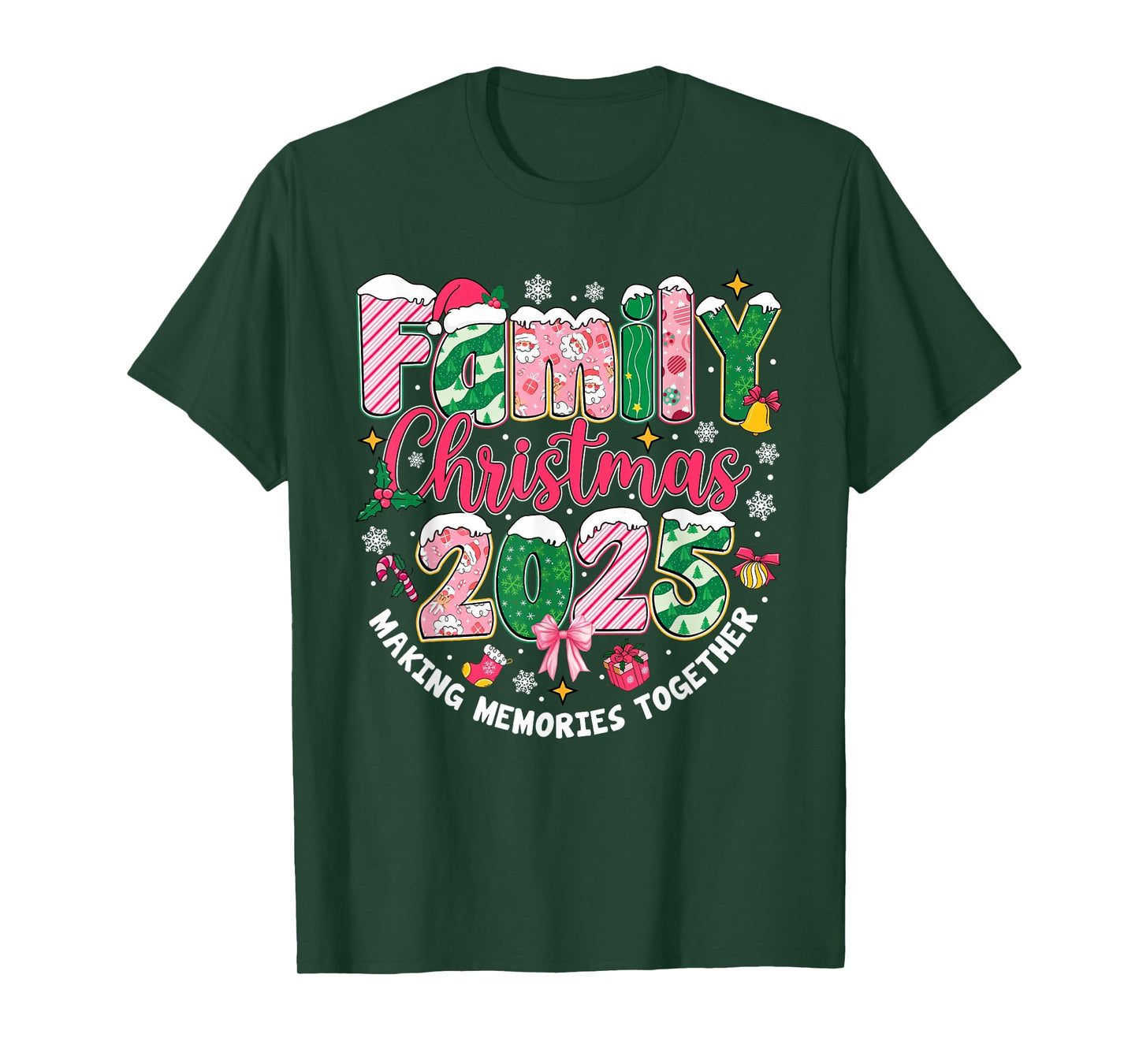Family Christmas 2025 Matching Outfit Xmas Squad Santa T-Shirt