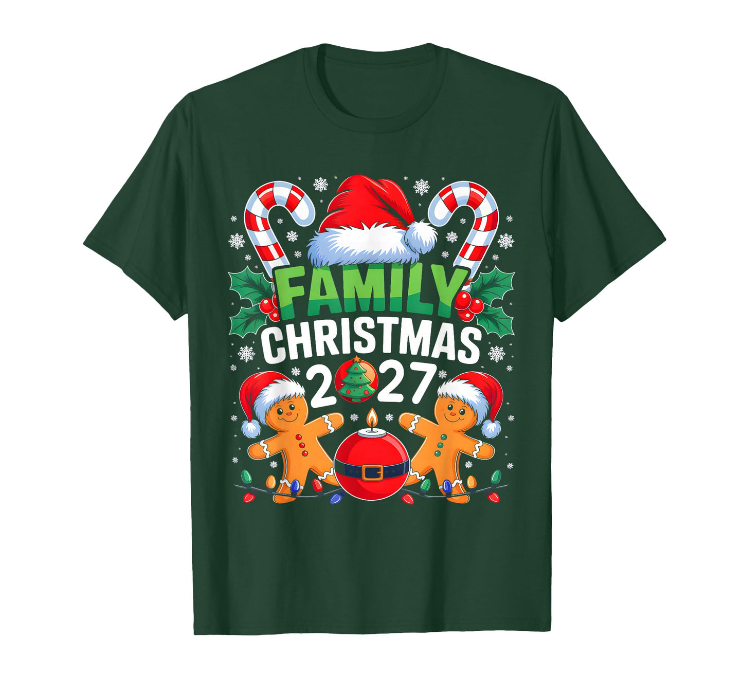 Christmas 2027 Family Matching Costume Team Santa Elf Squad T-Shirt