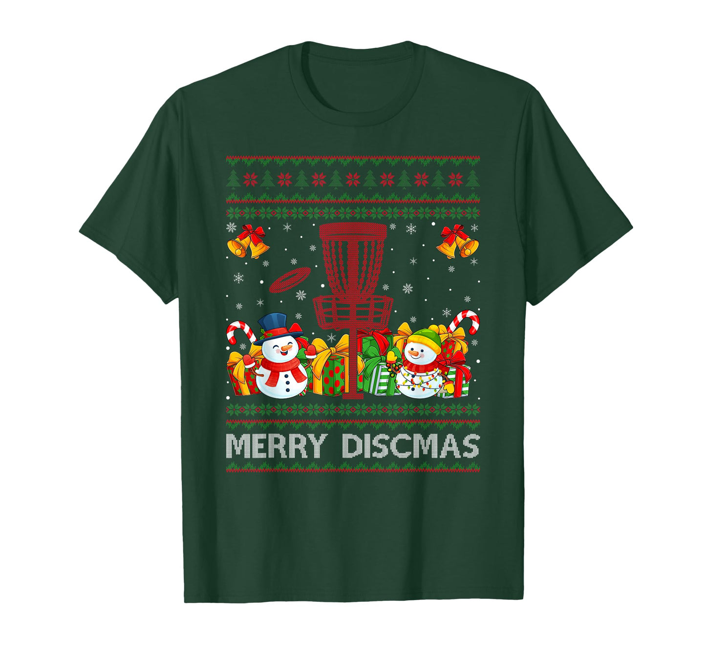 Merry Discmas Ugly Xmas Sweaters Funny Disc Golf Christmas T-Shirt