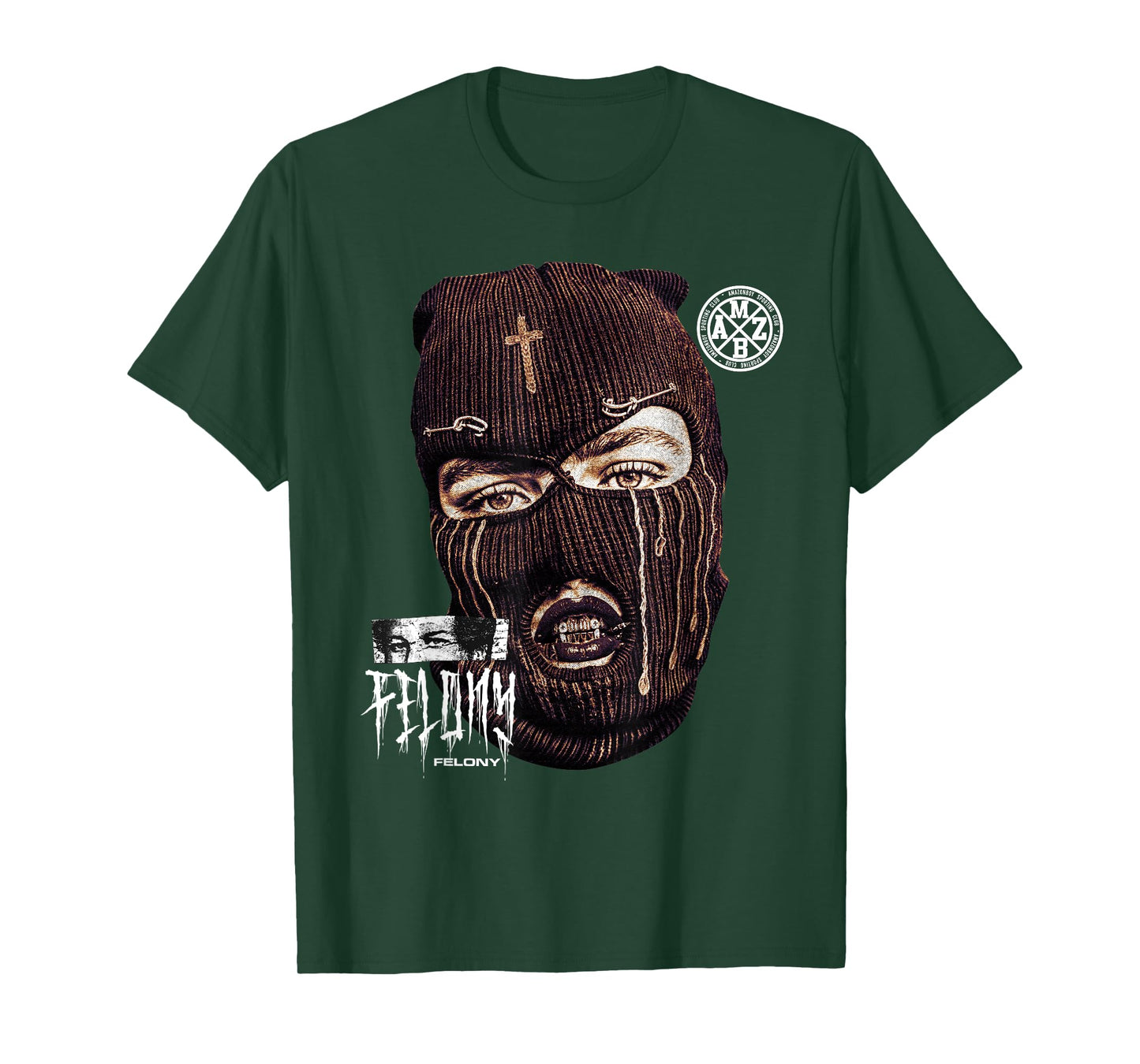 Modern Hip Hop Balaclava Girl Urban Streetwear Edgy Ski Mask T-Shirt
