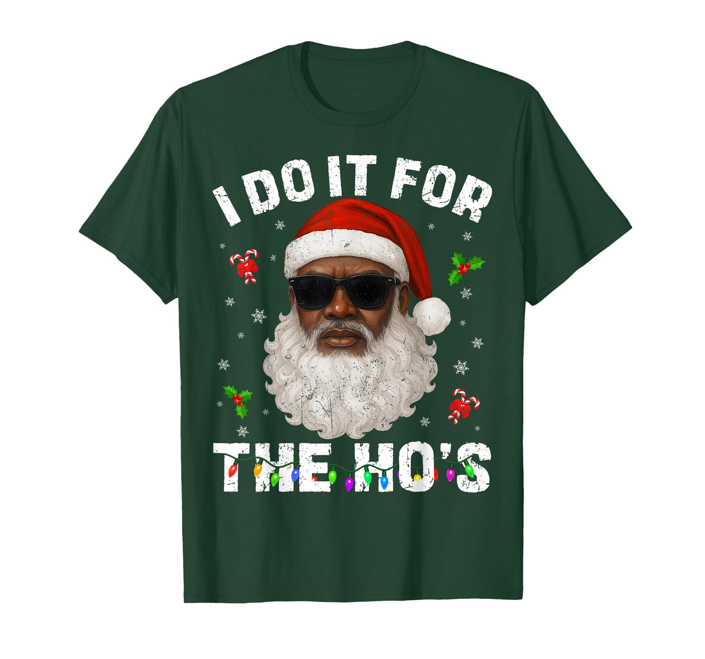 Funny Vintage Black Christmas Santa African Xmas Men T-Shirt