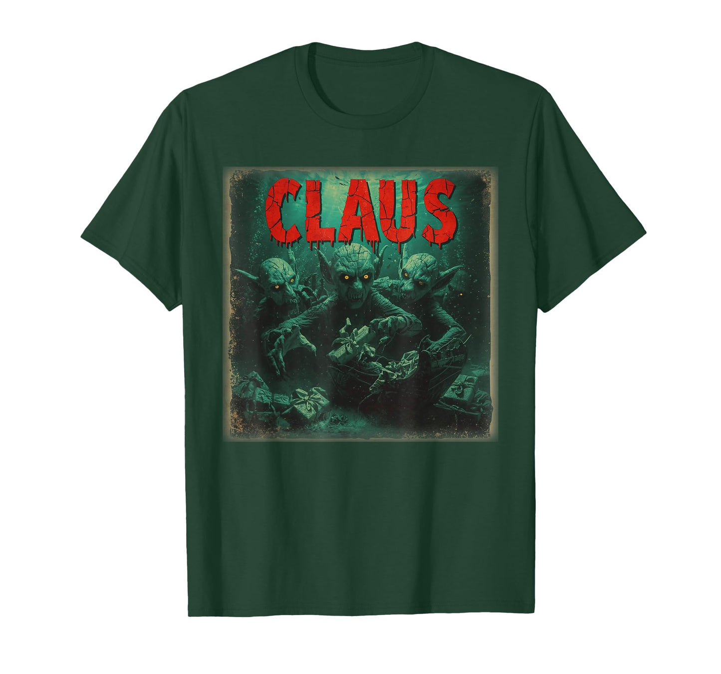 Creepy Claus Horror Christmas Dark Elf Top T-Shirt