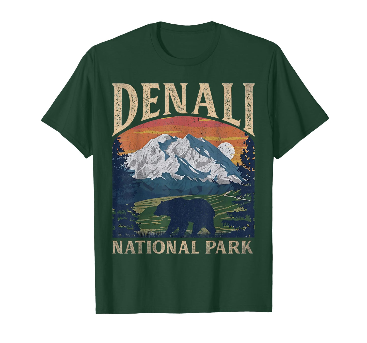 Vintage Denali National Park Retro Mount For Men Women T-Shirt