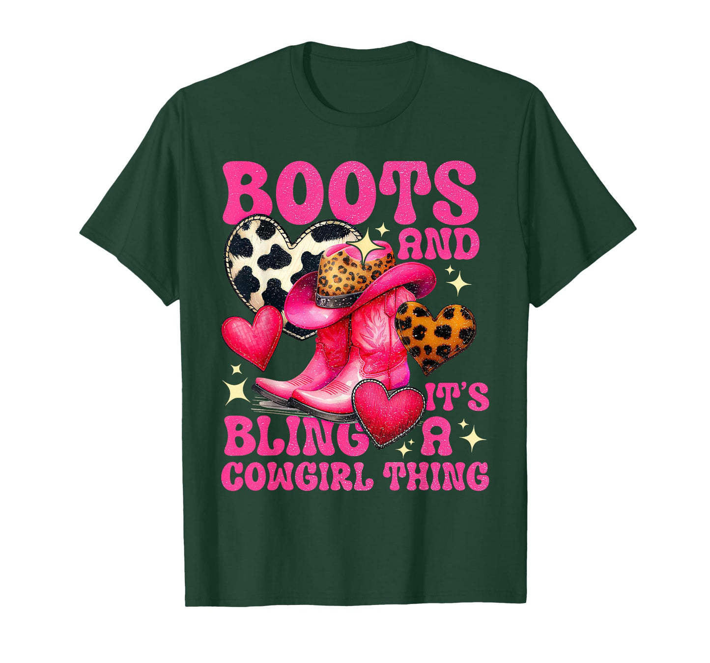 Boots and Bling its a Cowgirl Thing Cute Love Country Life T-Shirt