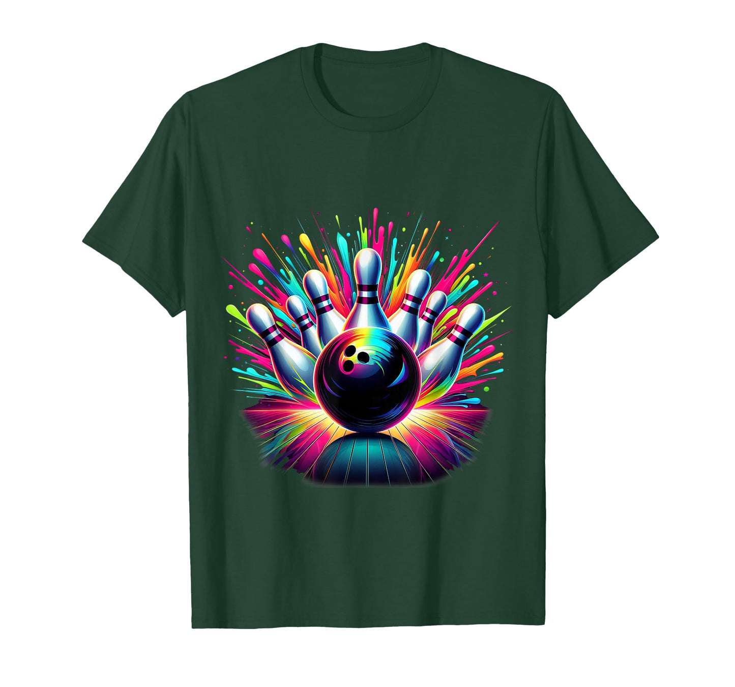 Colorful Bowling Game Day Bowling Cute Vibrant Color 3 T-Shirt