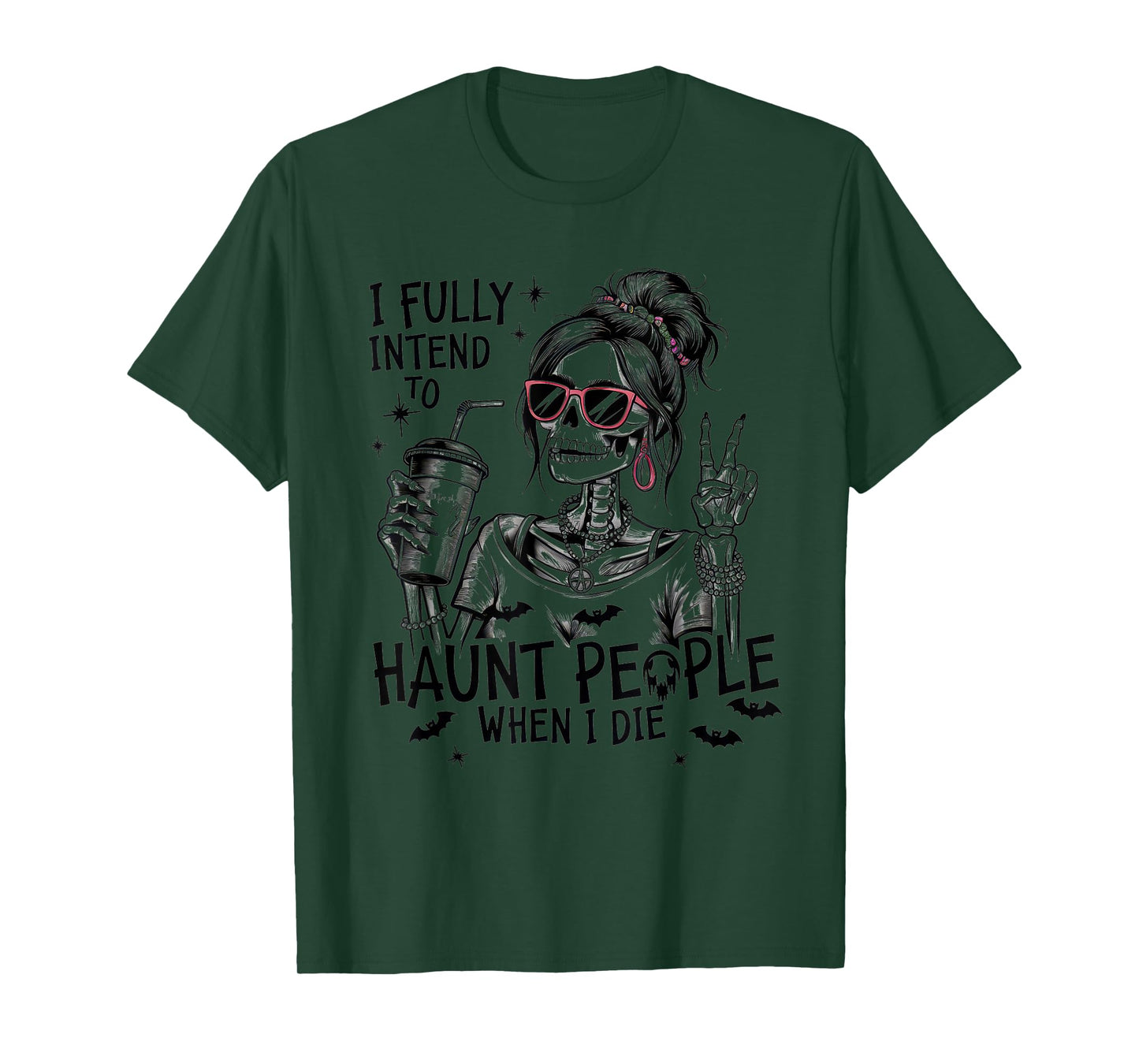 Halloween Tshirt Women Men Skeleton Witch Monster Party T-Shirt