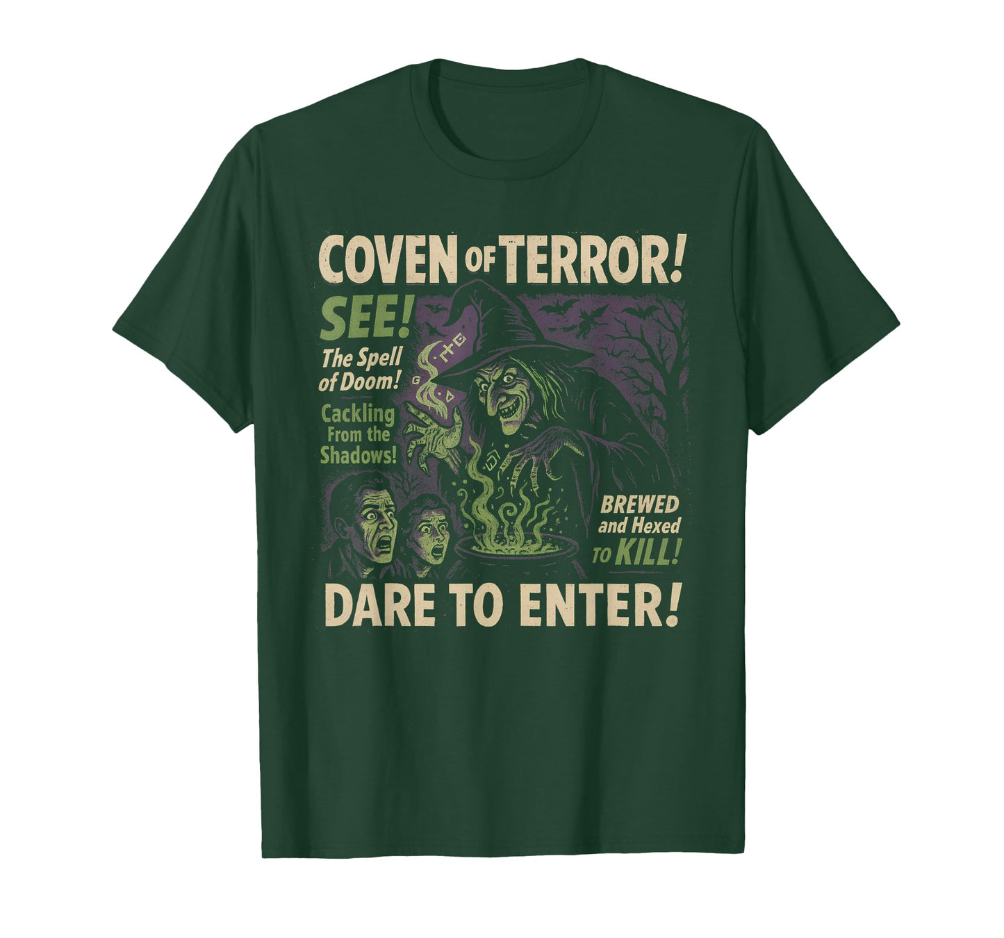 Coven of Terror Witch Movie Poster Vintage Halloween T-Shirt
