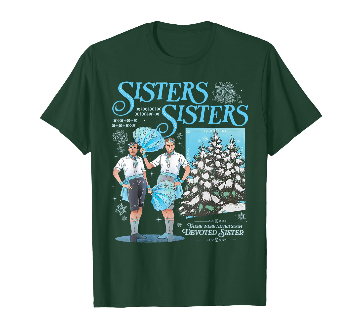 Sisters White Xmas Snowflake Pajamas Holiday Merry Christmas T-Shirt