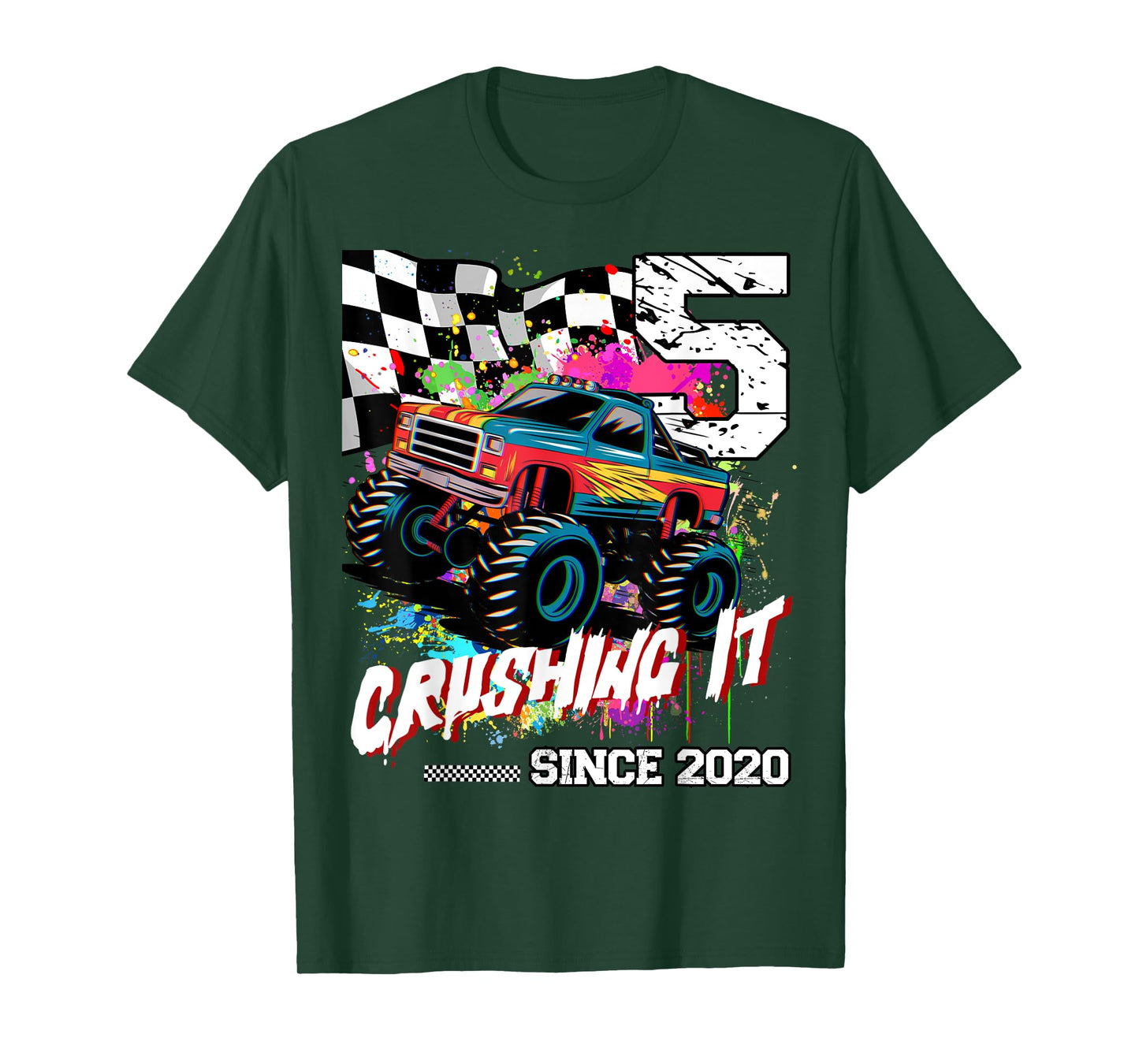 Birthday Monster Truck 5th years old Monster Truck Birthday T-Shirt