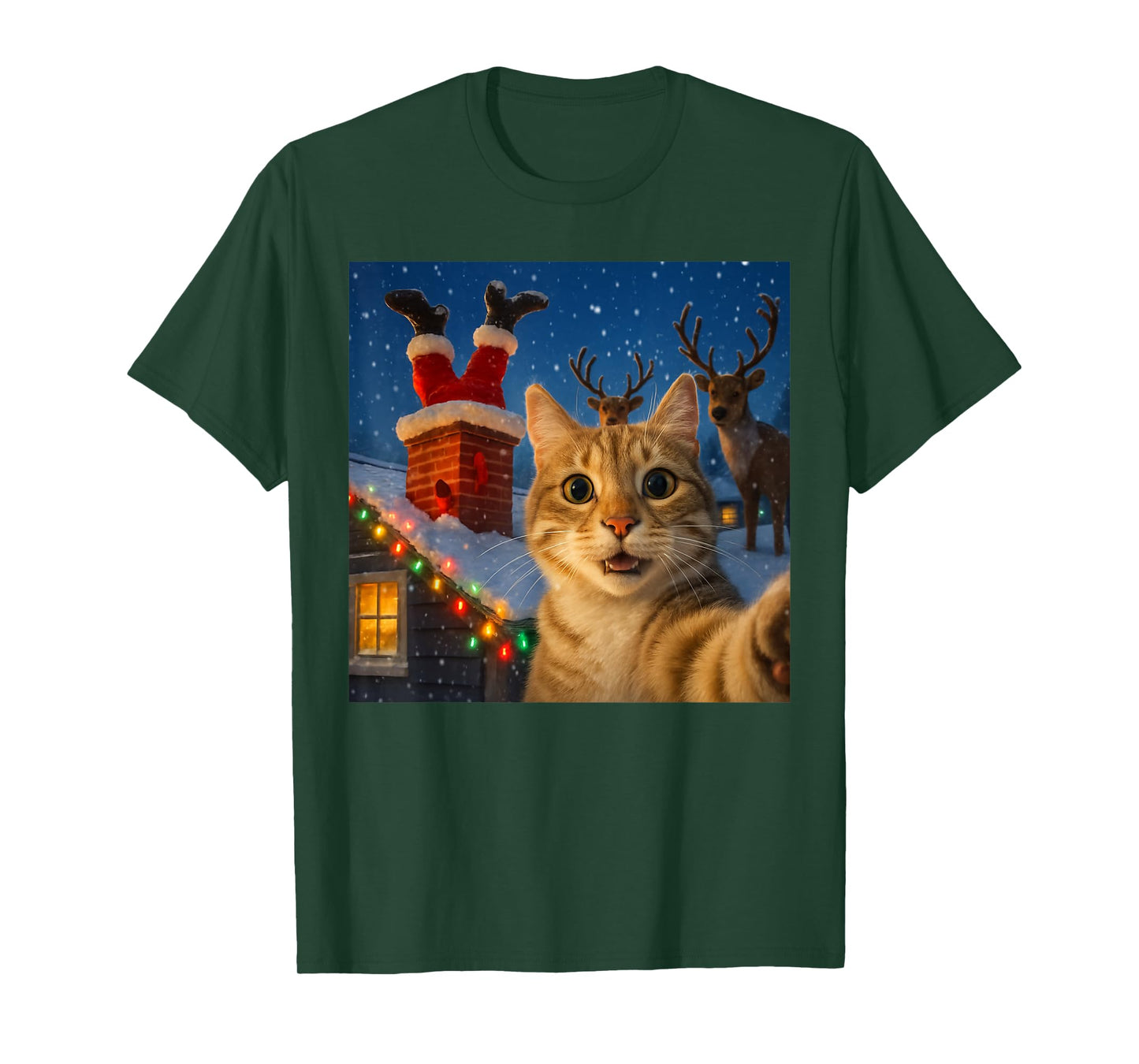 Funny Santa Claus Reindeer Christmas Holiday Meme T-Shirt