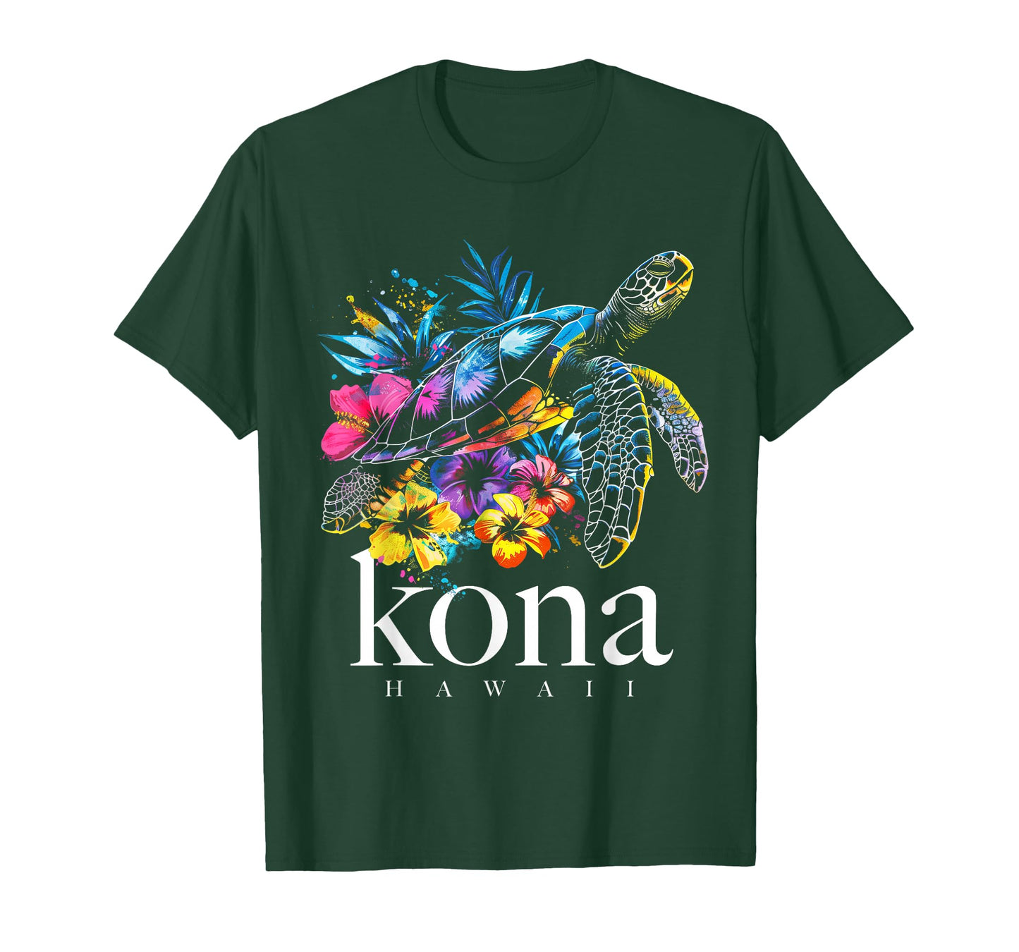 Kona Hawaii Sea Turtle Hawaiian Surfer Souvenir T-Shirt