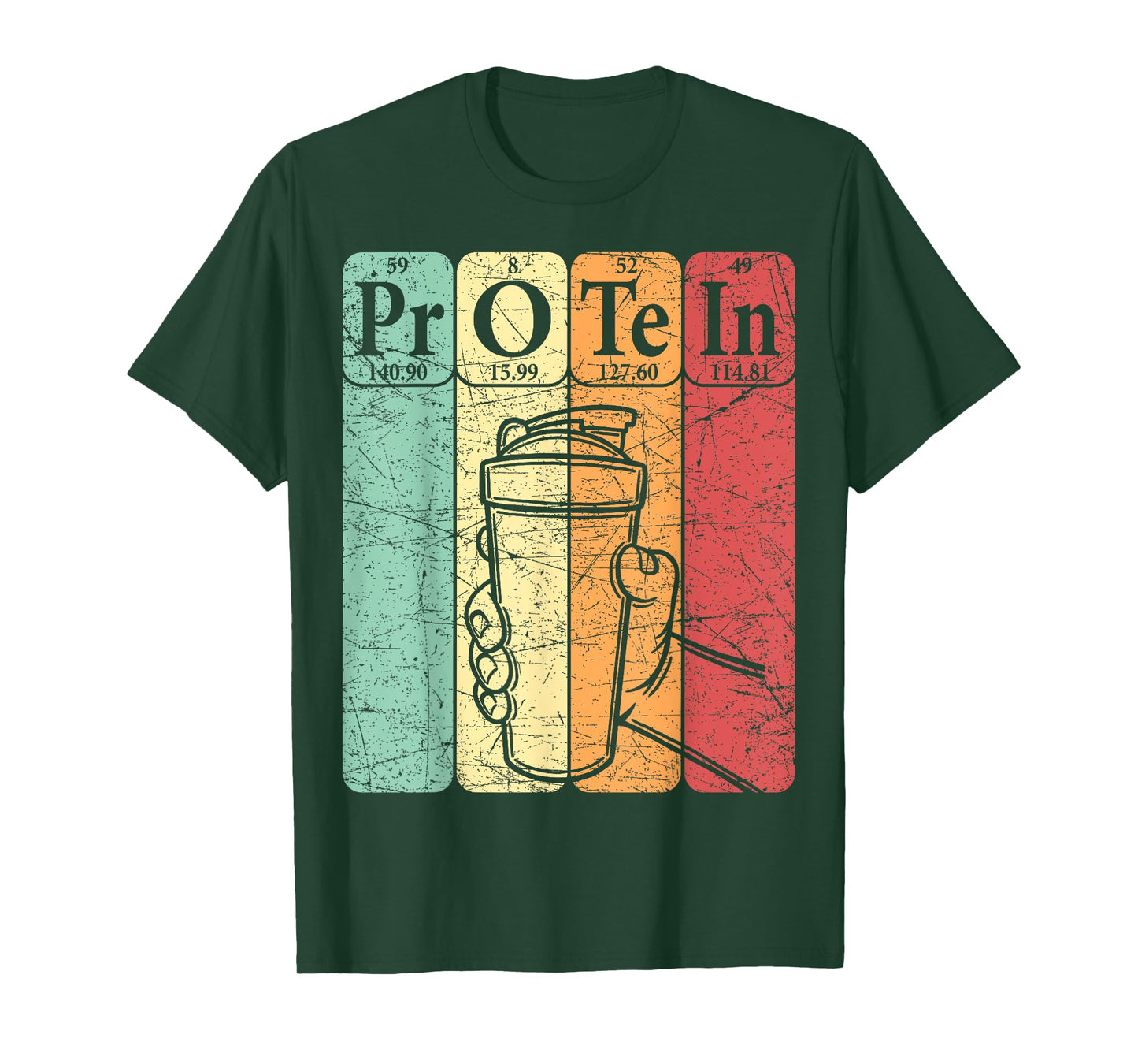 Gym Protein Periodic Table Elements Workout Protein Shake T-Shirt