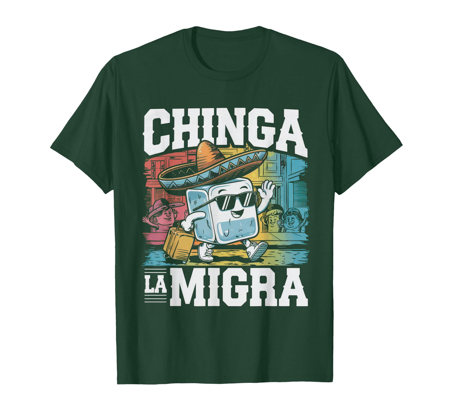 Chinga La Migra Tshirt Men Women 8645 Abolish Ice Retro T-Shirt
