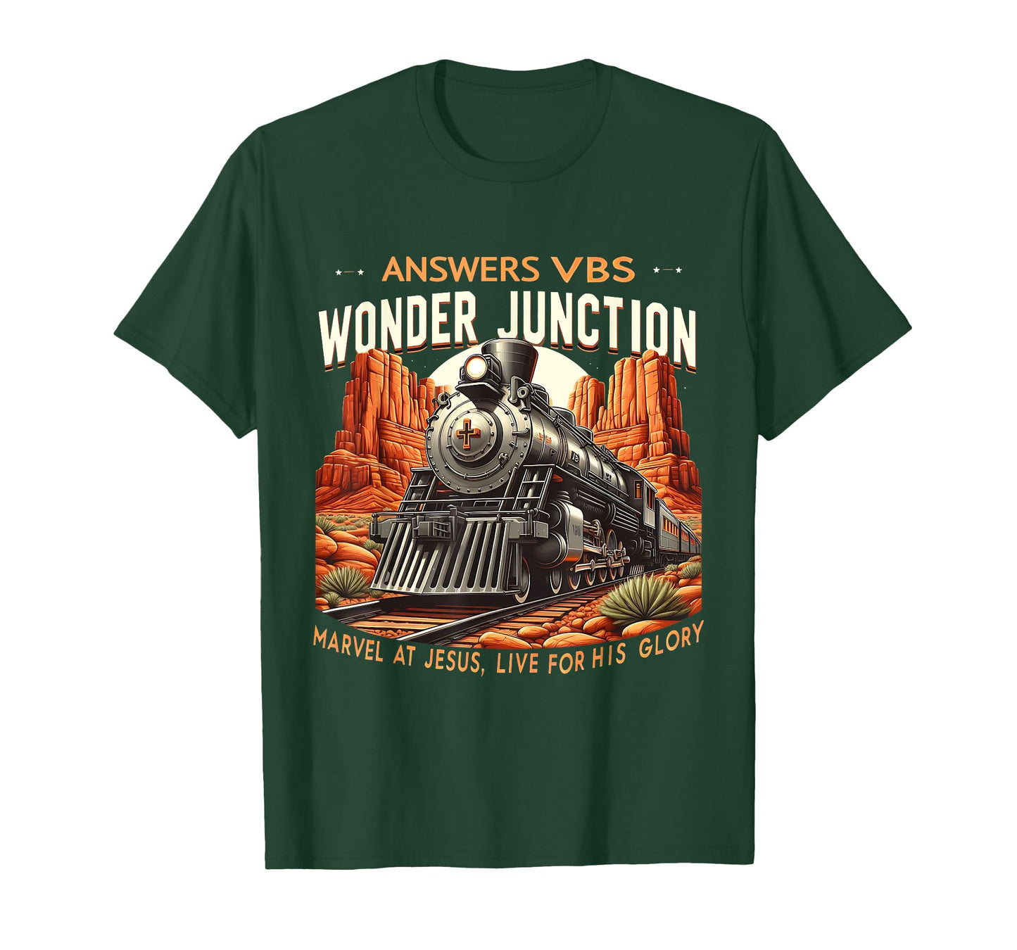 Vintage Answers VBS Wonder Junction Christian Train Theme T-Shirt