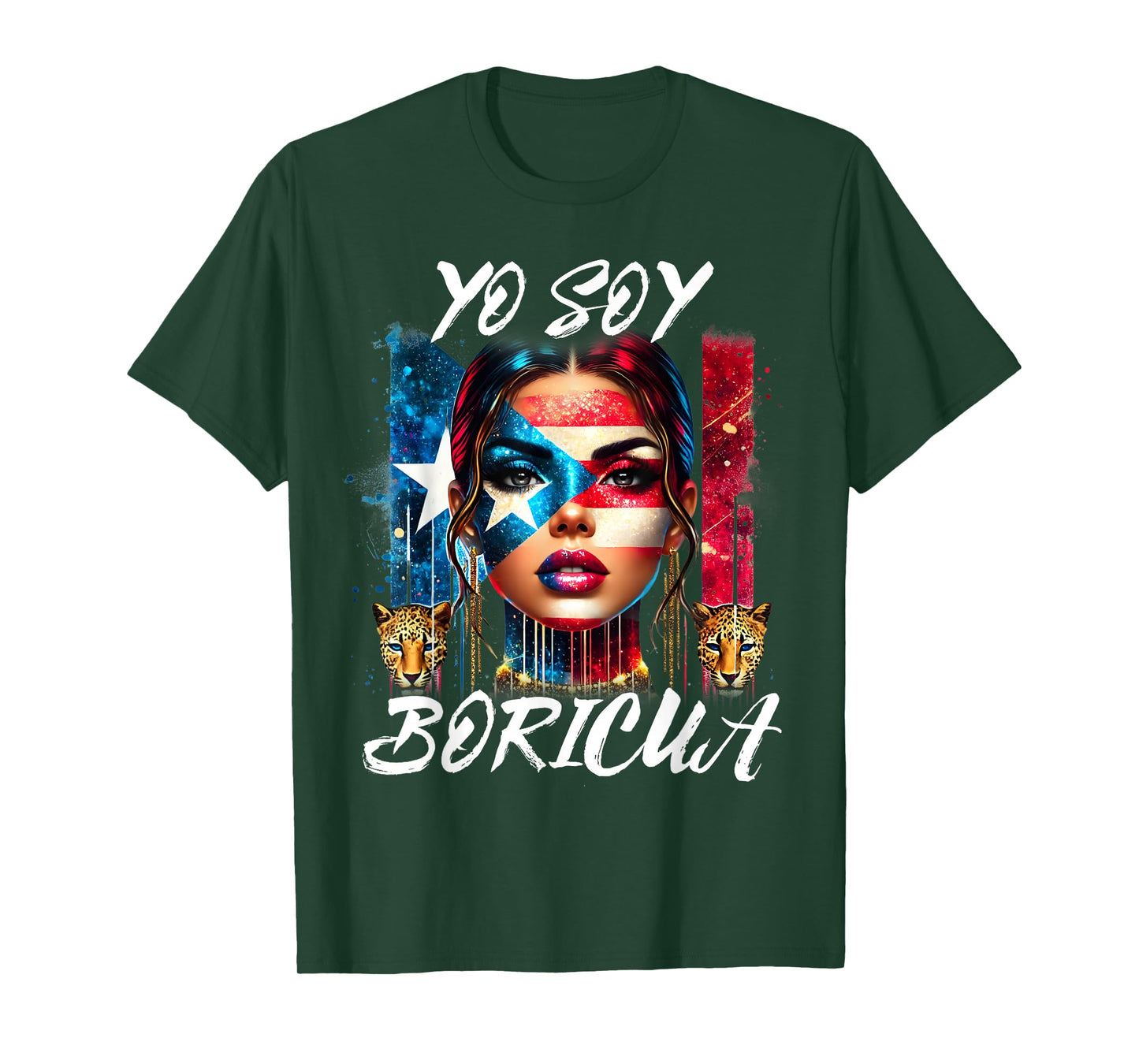 Puerto Rican Women Yo Soy Boricua Puerto Rico Flag Hispanic T-Shirt